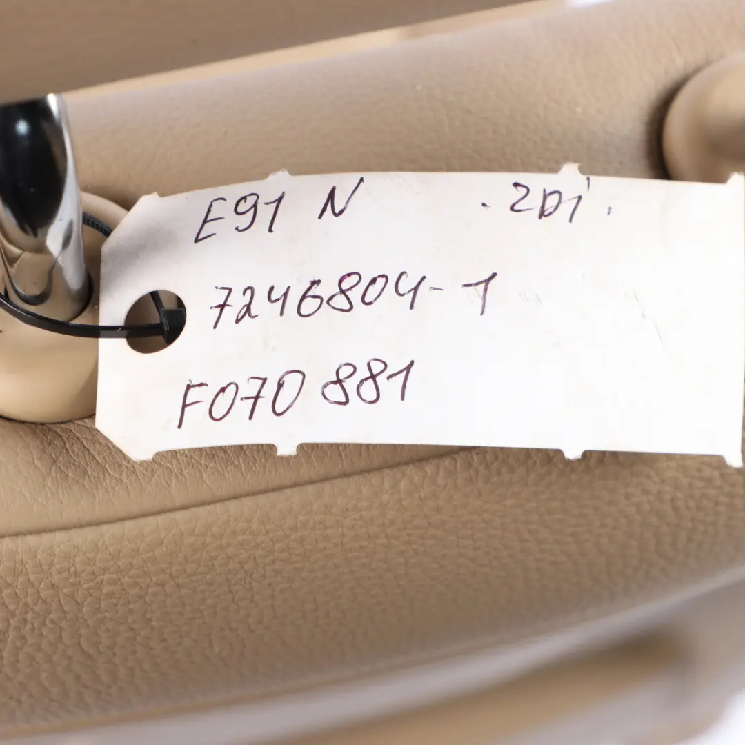 BMW E90 E91 LCI Asiento Delantero Derecho Interior Cuero Dakota Beige - SKU 7246804-1 - Número de pieza 7246804