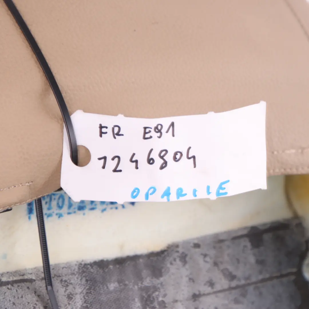 BMW E90 E91 LCI Oparcie Siedzenia Fotela Prawy Przód Prawe Skóra Dakota Beż - SKU 7246804 - Numer Części 7246804