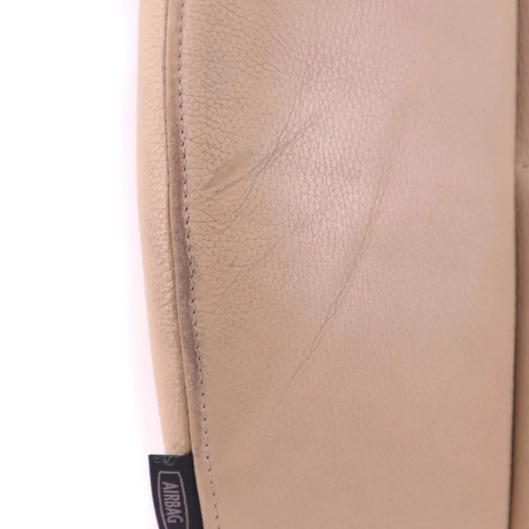 Front Right O/S Heated Seat Backrest Cover Leather Dakota Beige to BMW E90 E91 LCI with Part number 7246804 BMW E90 E91 LCI Front Right O/S Heated Seat Backrest Cover Leather Dakota Beige - SKU 7246804 - Part number 7246804