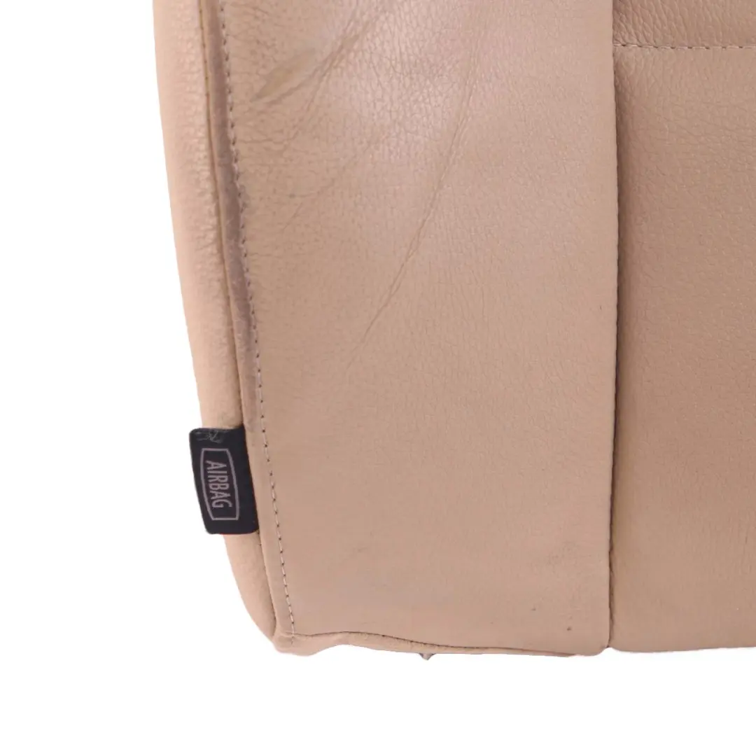 BMW E90 E91 LCI Front Right O/S Heated Seat Backrest Cover Leather Dakota Beige - SKU 7246804 - Part number 7246804