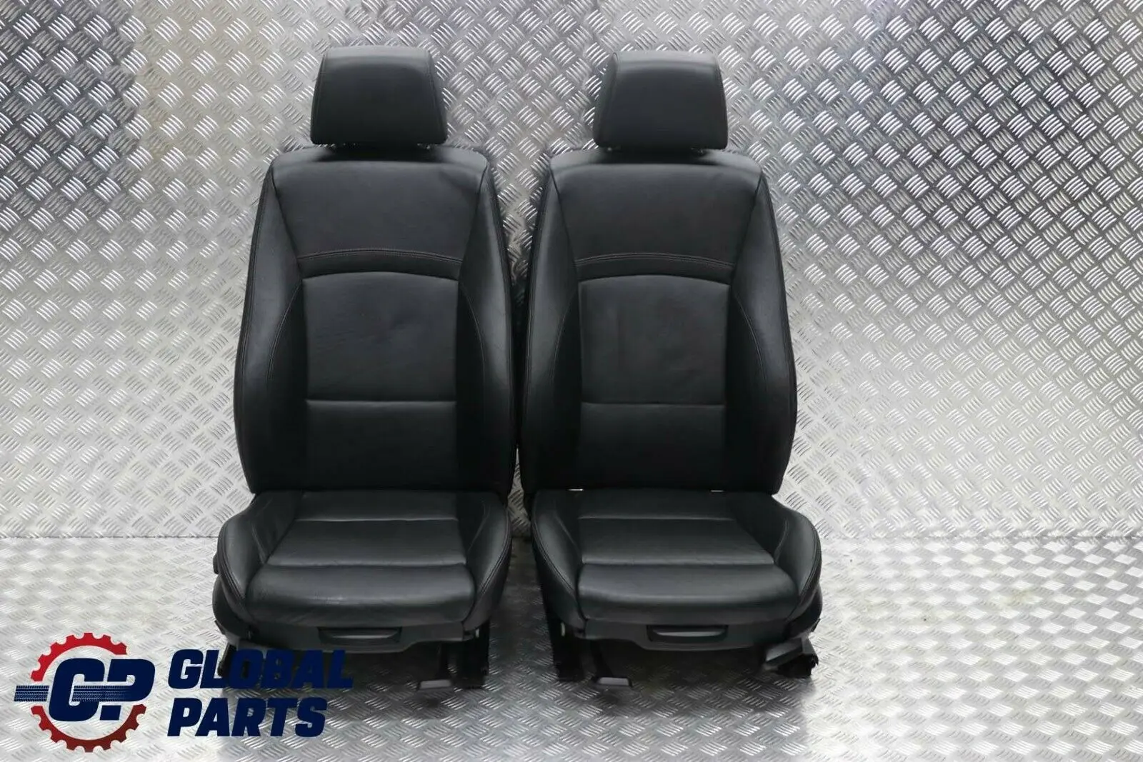 £BMW E90 E91 LCI M SPORT Black Leather Interior Front Left Right Seat Seats