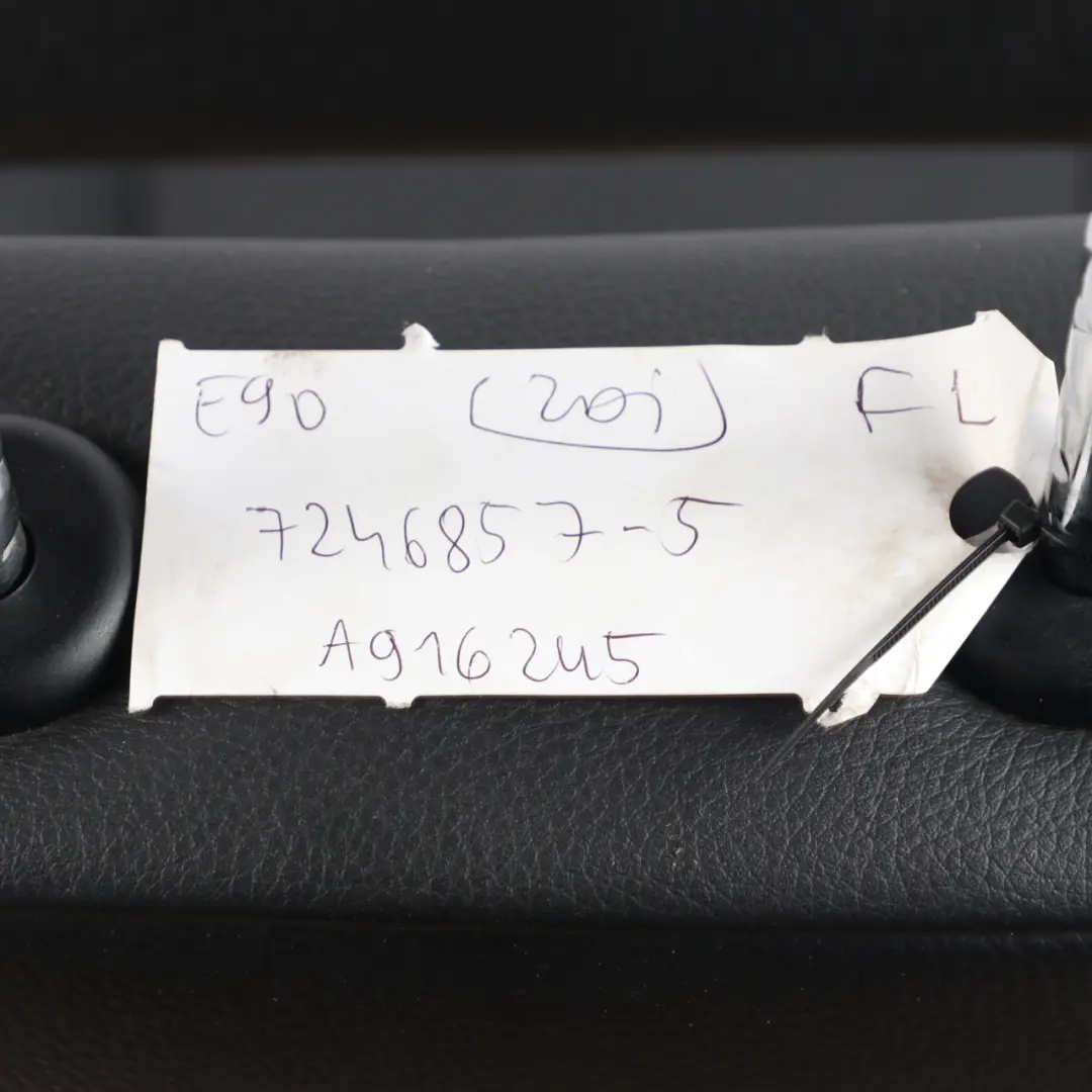 Leather Front Left N/S Interior Seat to BMW 3 Series E90 E91 LCI M Sport Black with Part number 7246857 BMW 3 Series E90 E91 LCI M Sport Black Leather Front Left N/S Interior Seat - SKU 7246857-5 - Part number 7246857