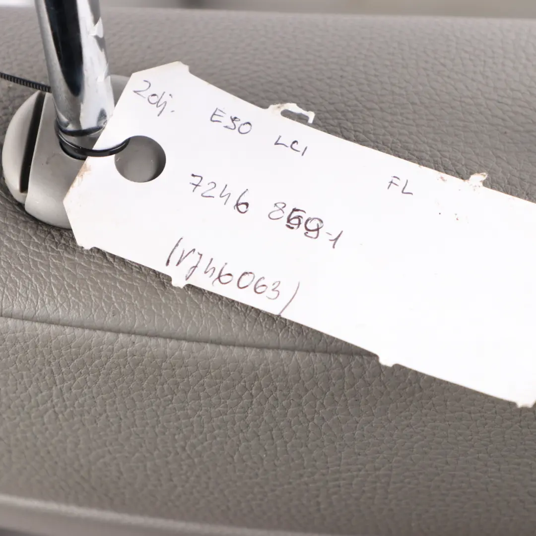 Front Left N/S M Sport Seat Leather Dakota Grey to BMW E90 E91 LCI with Part number 7246859 BMW E90 E91 LCI Front Left N/S M Sport Seat Leather Dakota Grey - SKU 7246859-1 - Part number 7246859