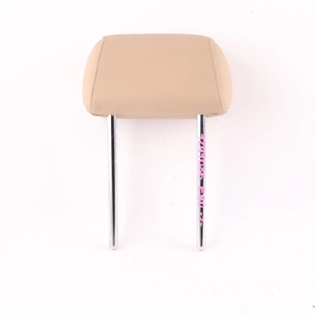 Headrest BMW E87 LCI E90 Rear Left Right N/O/S Backrest Beige Leather to Seat with Part number 7247086 Seat Headrest BMW E87 LCI E90 Rear Left Right N/O/S Backrest Beige Leather - SKU 7247086 - Part number 7247086