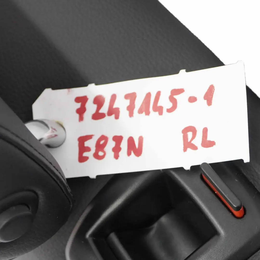  Siège arrière BMW E81 E87 LCI Gauche N/S Recouvrement dossier Cuir Noir Boston - SKU 7247145-1 - Numéro de pièce 7247145