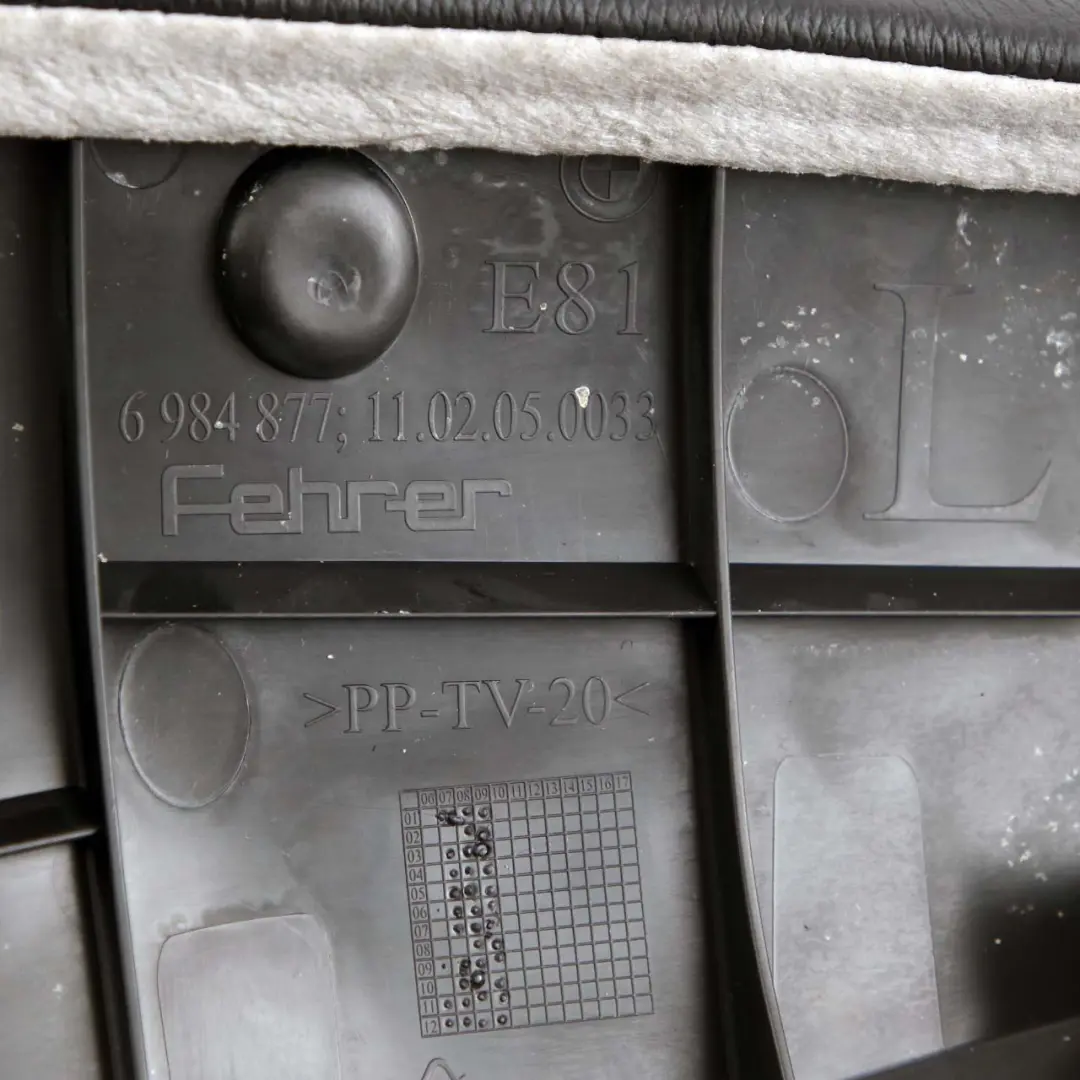 Side Finisher Corner Left N/S Leather Boston Black to BMW E81 E82 Rear Seat with Part number 7247149 BMW E81 E82 Rear Seat Side Finisher Corner Left N/S Leather Boston Black - SKU 7247149 - Part number 7247149