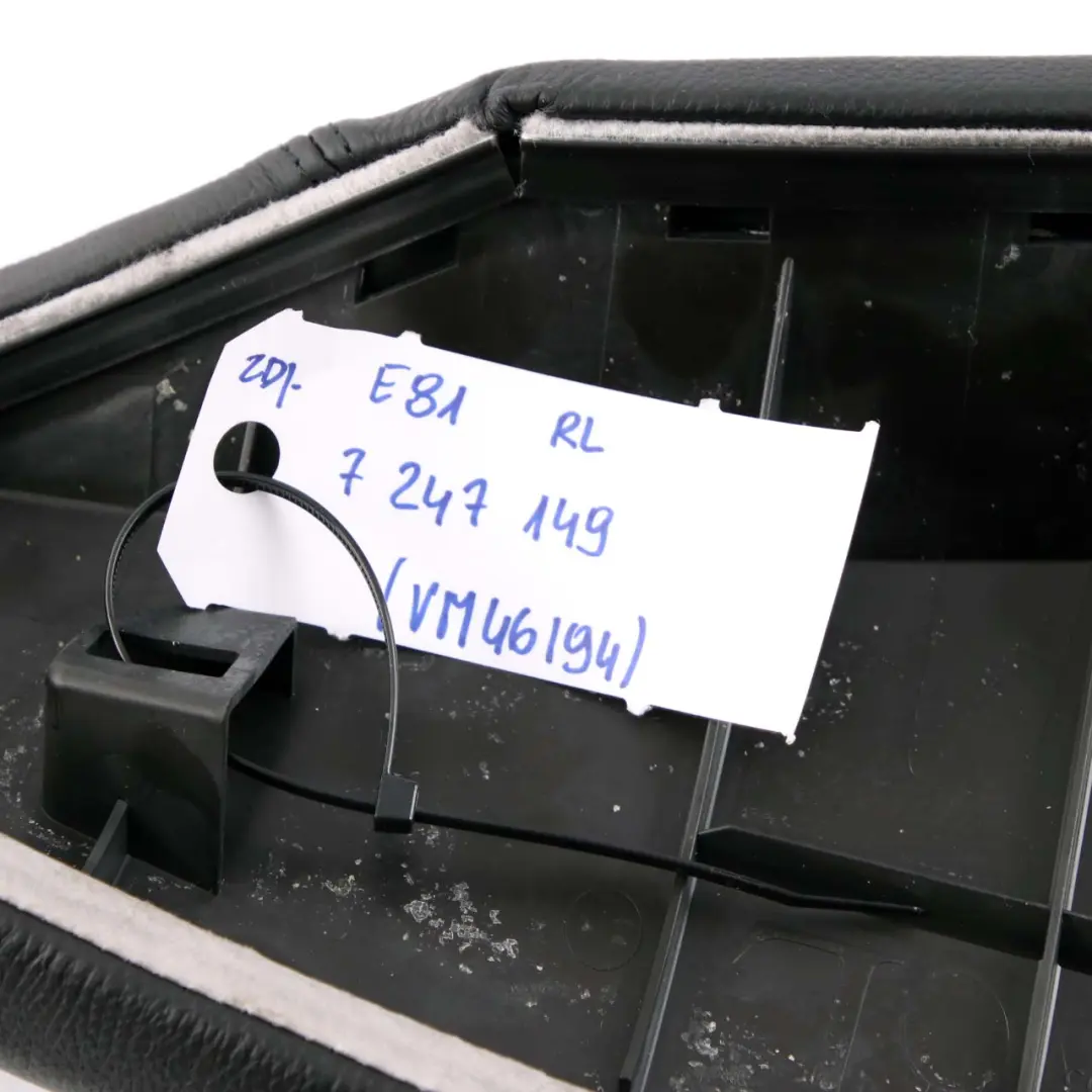 BMW E81 E82 Rear Seat Side Finisher Corner Left N/S Leather Boston Black - SKU 7247149 - Part number 7247149