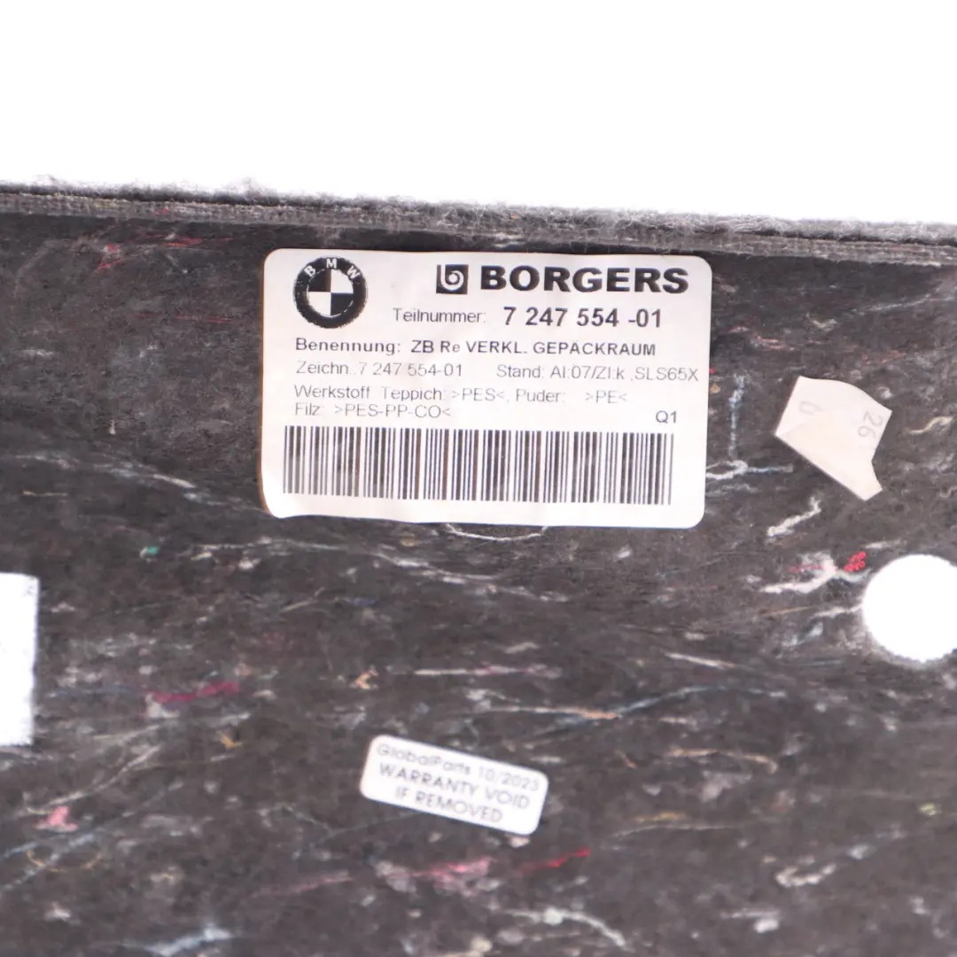 Boot Trunk Lid Right O/S Luggage Compartment Trim to BMW E88 with Part number 7247554 BMW E88 Boot Trunk Lid Right O/S Luggage Compartment Trim - SKU 7247554 - Part number 7247554