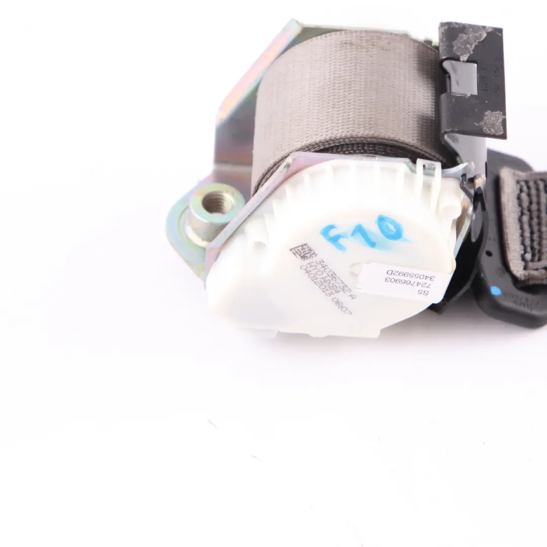 Belt Center Upper Safety Belt Everestgrau to BMW F10 Rear Seat with Part number 7247669 BMW F10 Rear Seat Belt Center Upper Safety Belt Everestgrau - SKU 7247669 - Part number 7247669