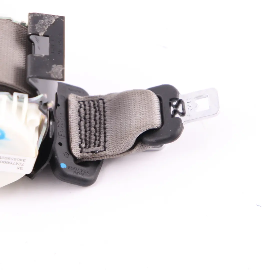Belt Center Upper Safety Belt Everestgrau to BMW F10 Rear Seat with Part number 7247669 BMW F10 Rear Seat Belt Center Upper Safety Belt Everestgrau - SKU 7247669 - Part number 7247669