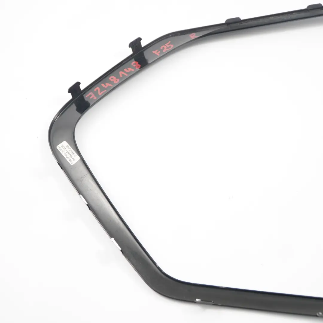 Window Frame Strip Rear Door Right O/S Trim Finisher High Gloss to BMW X3 F25 with Part number 7248148 BMW X3 F25 Window Frame Strip Rear Door Right O/S Trim Finisher High Gloss - SKU 7248148 - Part number 7248148