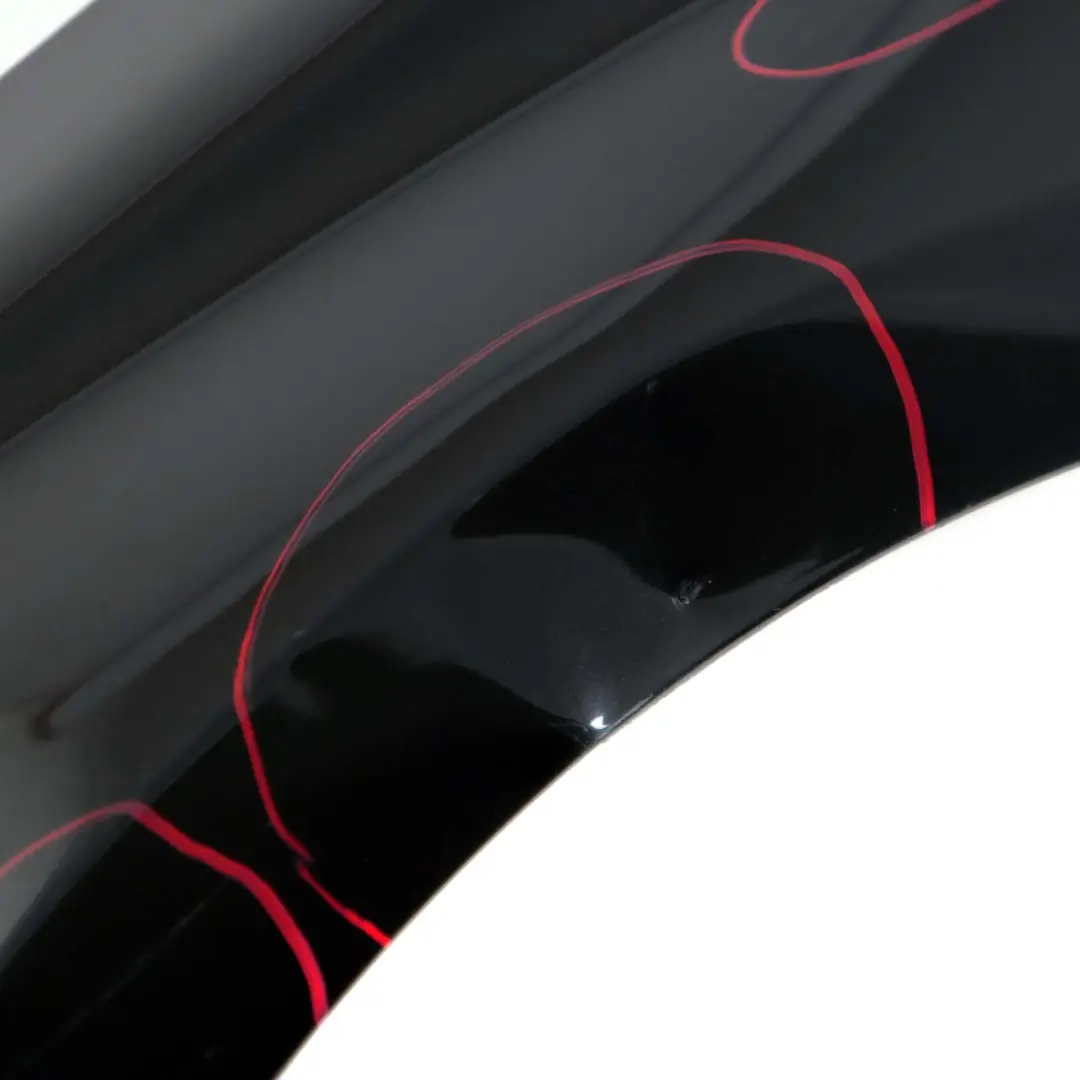 BMW 5 F07 GT Front Left N/S Fender Side Wing Panel Black Sapphire Metallic 475 - SKU 7248433-BS - Part number 7248433