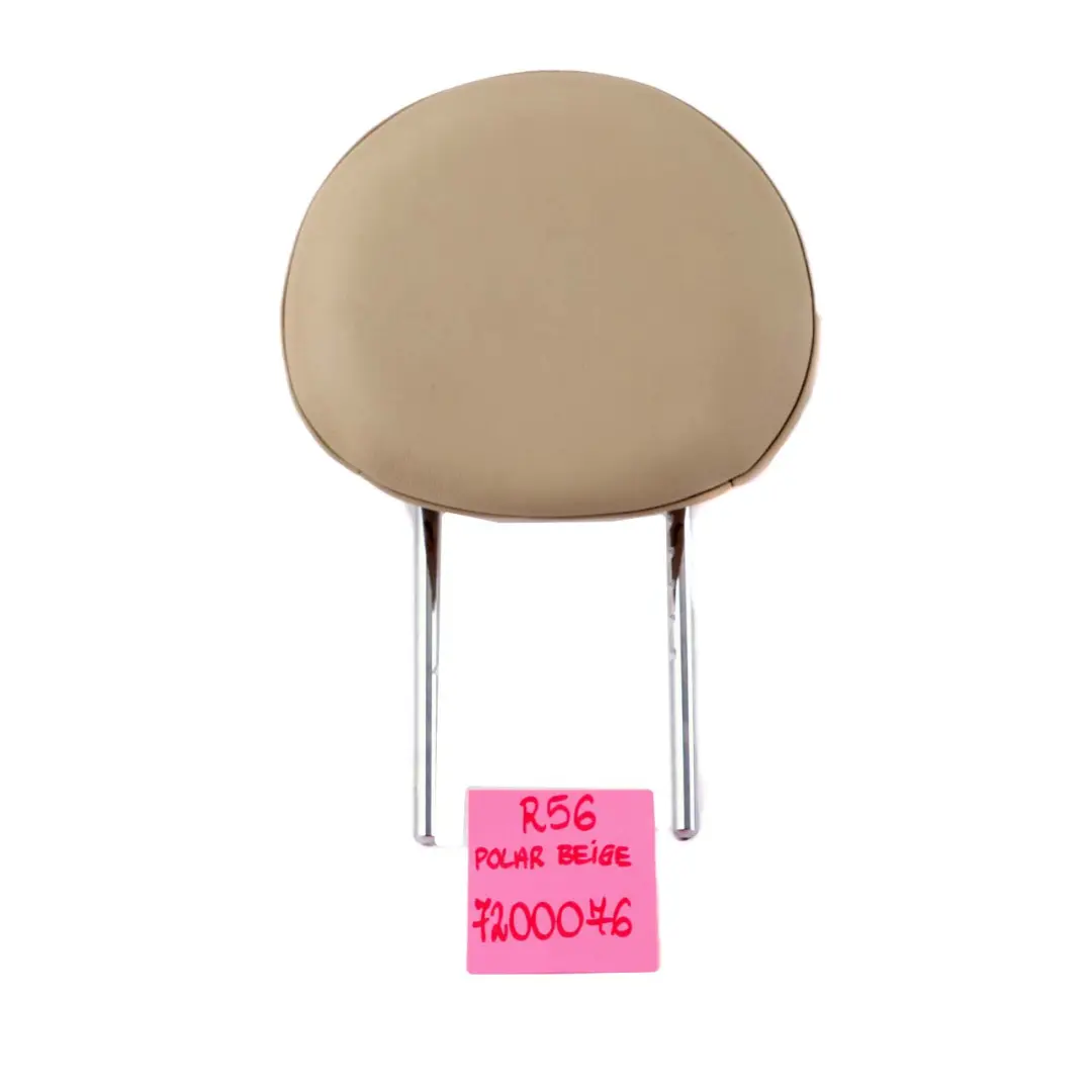 Mini Cooper R55 R56 Front Seat Left Right N/O/S Leather Headrest Polar Beige - SKU 7270457 - Part number 7270457