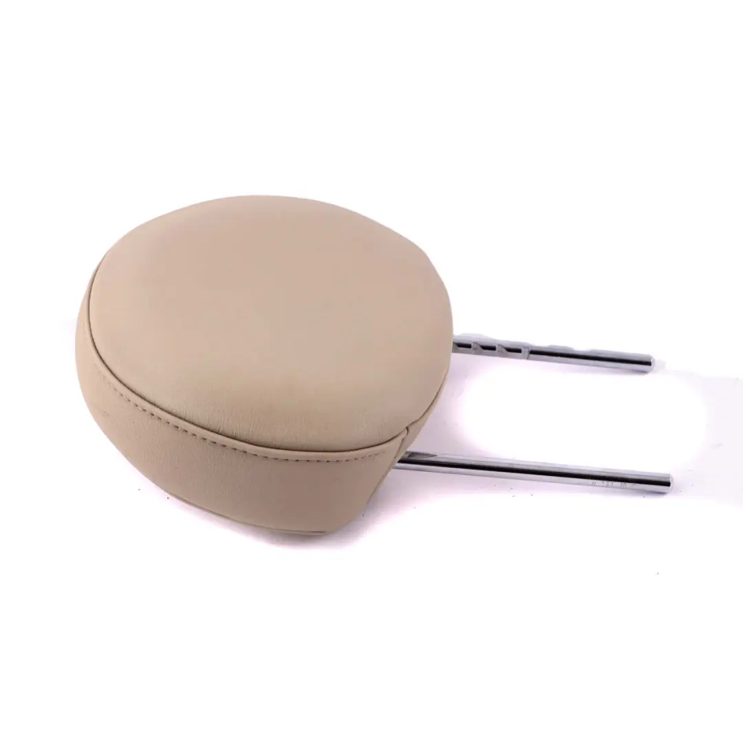 Front Seat Left Right N/O/S Leather Headrest Polar Beige to Mini Cooper R55 R56 with Part number 7270457 Mini Cooper R55 R56 Front Seat Left Right N/O/S Leather Headrest Polar Beige - SKU 7270457 - Part number 7270457