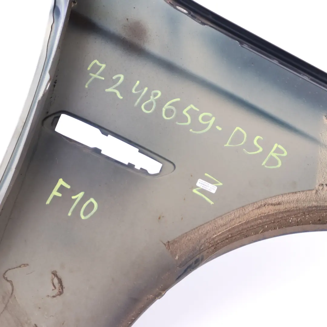 Wing Panel Front Left N/S Fender Side Tiefseeblau Deep Sea Blue - A76 to BMW F10 with Part number 7248659 BMW F10 Wing Panel Front Left N/S Fender Side Tiefseeblau Deep Sea Blue - A76 - SKU 7248659-DSB - Part number 7248659