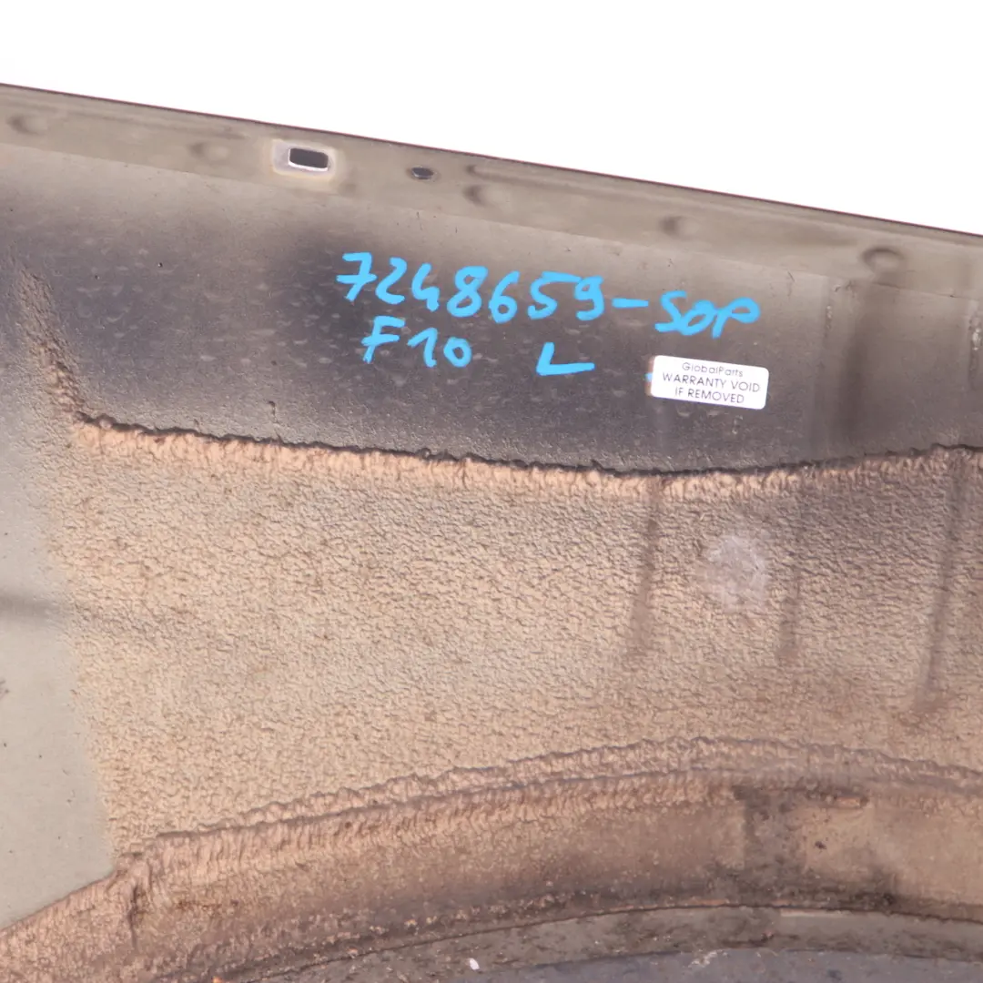 Wing Panel Front Left N/S Fender Side Sophistograu Metallic - B90 to BMW F10 F11 with Part number 7248659 BMW F10 F11 Wing Panel Front Left N/S Fender Side Sophistograu Metallic - B90 - SKU 7248659-SOP - Part number 7248659