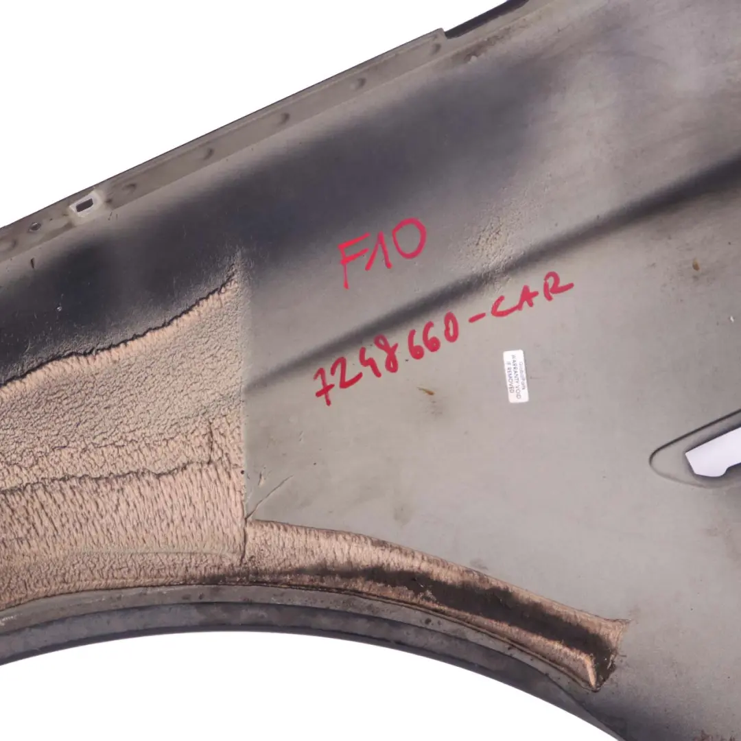 Front Right Wing Fender Side Panel O/S Black Sapphire - 475 to BMW 5 F10 F11 with Part number 7248660 BMW 5 F10 F11 Front Right Wing Fender Side Panel O/S Black Sapphire - 475 - SKU 7248660-BS - Part number 7248660