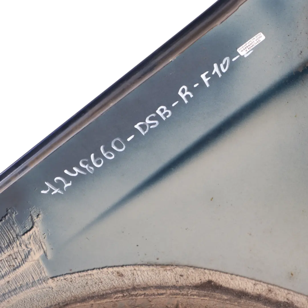 Wing Fender Front Right O/S Side Panel Tiefseeblau Blue Metallic A76 to BMW F10 F11 with Part number 7248660 BMW F10 F11 Wing Fender Front Right O/S Side Panel Tiefseeblau Blue Metallic A76 - SKU 7248660-DSB - Part number 7248660