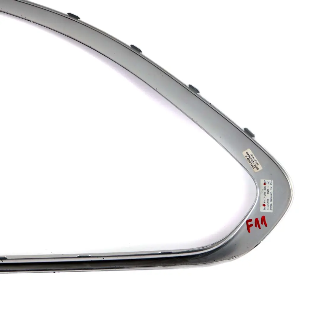 BMW F11 Touring Bande Cadre De Fenêtre Arrière Droite Garniture Argentée - SKU 7248806 - Numéro de pièce 7248806