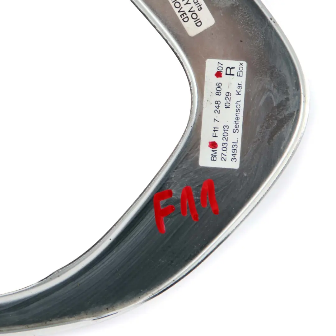 Window Frame Strip Rear Right O/S Side Trim Silver to BMW F11 Touring with Part number 7248806 BMW F11 Touring Window Frame Strip Rear Right O/S Side Trim Silver - SKU 7248806 - Part number 7248806