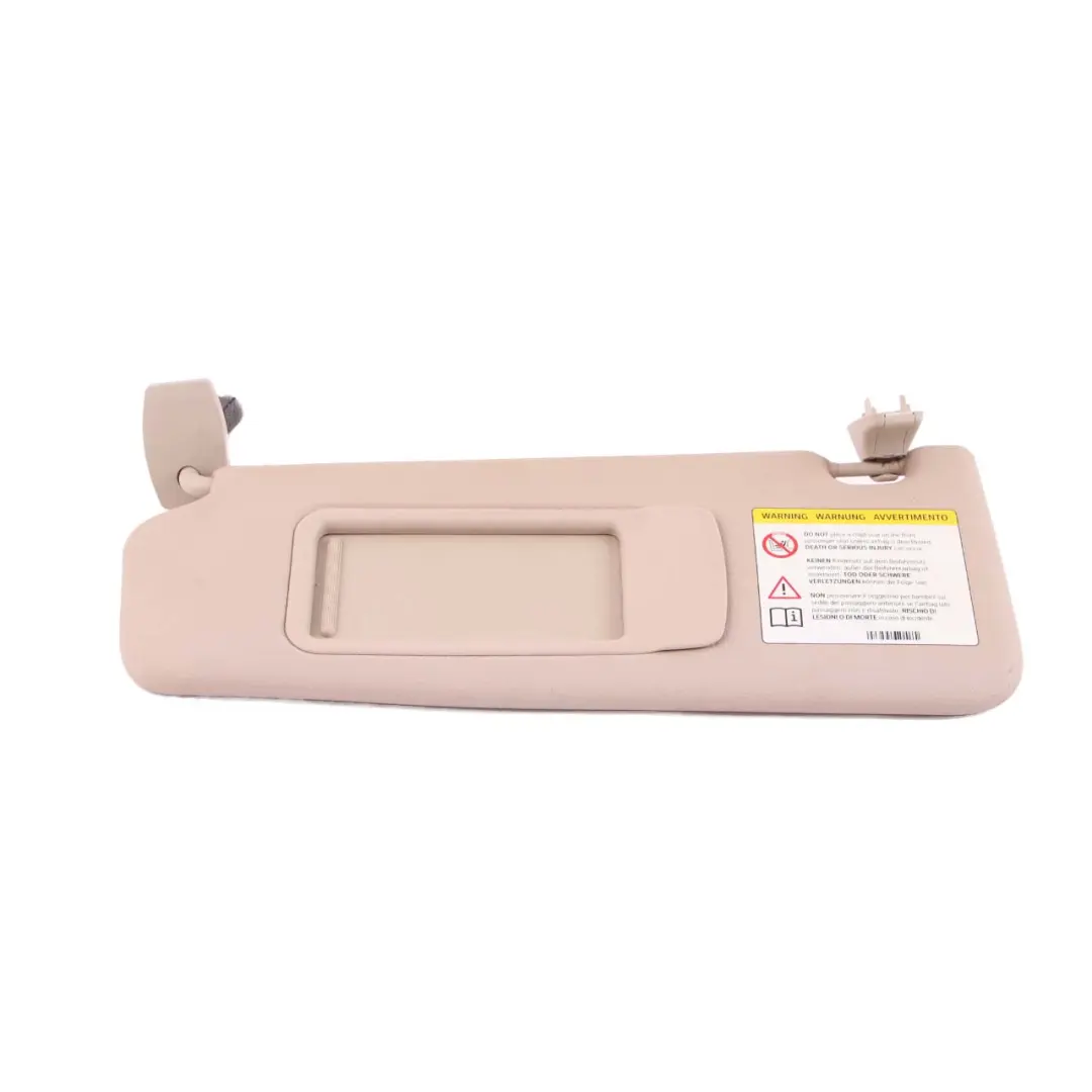 Visiera parasole con etichetta Specchio sinistro Oyster per BMW F10 F11 con numero di parte 7248857 BMW F10 F11 Visiera parasole con etichetta Specchio sinistro Oyster - SKU 7248857-1 - Numero di parte 7248857