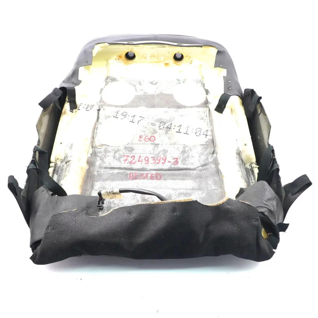 Asiento Respaldo Delantero Izquierdo Derecho Calefactable Funda Cuero para BMW E60 con número de pieza 7249399 BMW E60 Asiento Respaldo Delantero Izquierdo Derecho Calefactable Funda Cuero - SKU 7249399-3 - Número de pieza 7249399