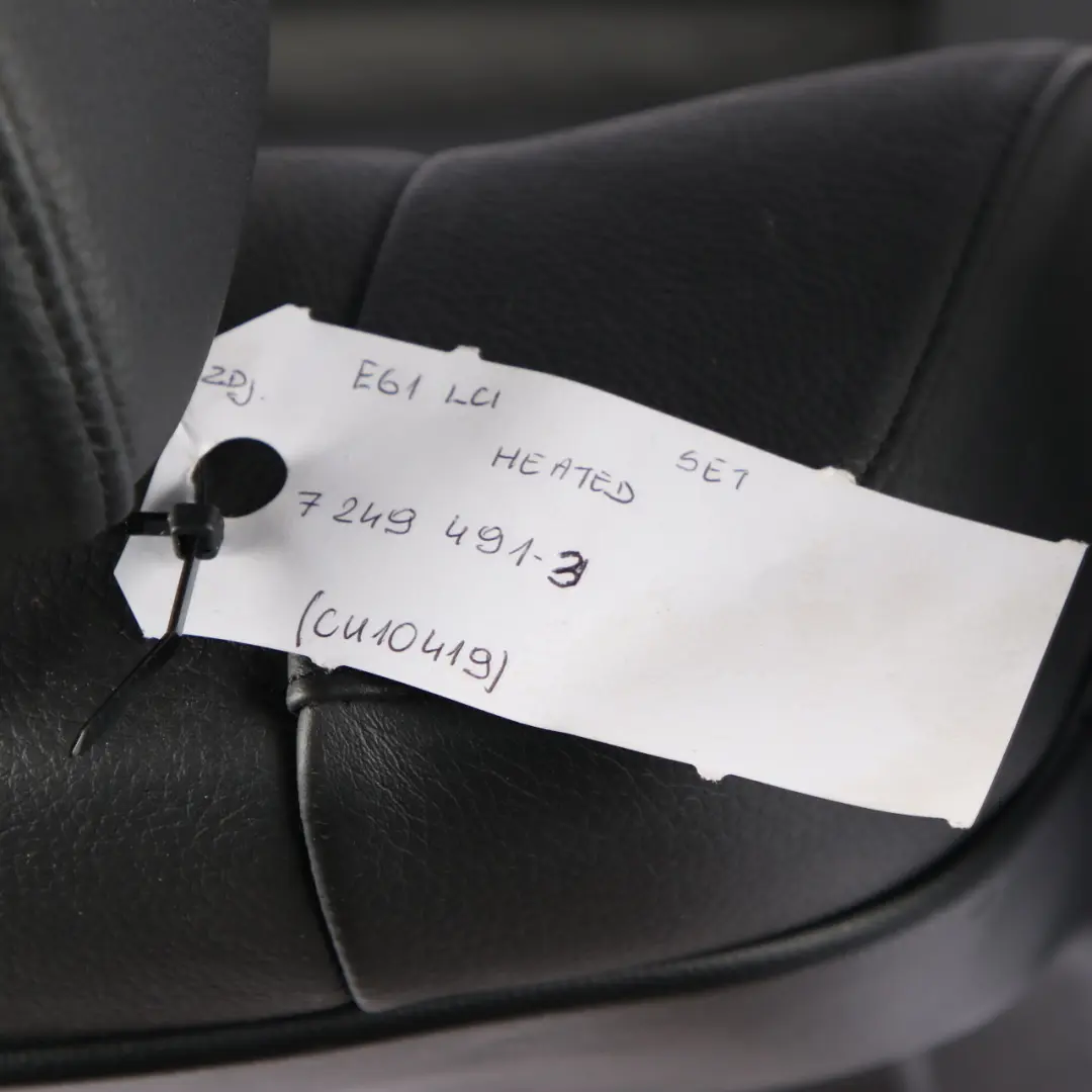 Leather Seats BMW E61 Sport Heated Black Interior Front Rear Seat Door Cards to with Part number 7249491 Leather Seats BMW E61 Sport Heated Black Interior Front Rear Seat Door Cards - SKU 7249491-3 - Part number 7249491