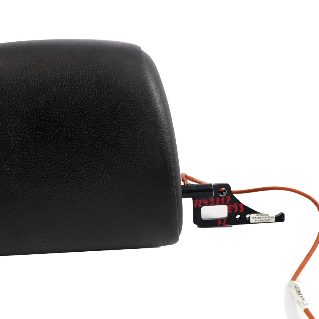Headrest Front Left N/S Head Rest Black Leather to BMW E93 Convertible Seat with Part number 7249917 BMW E93 Convertible Seat Headrest Front Left N/S Head Rest Black Leather - SKU 7249917 - Part number 7249917