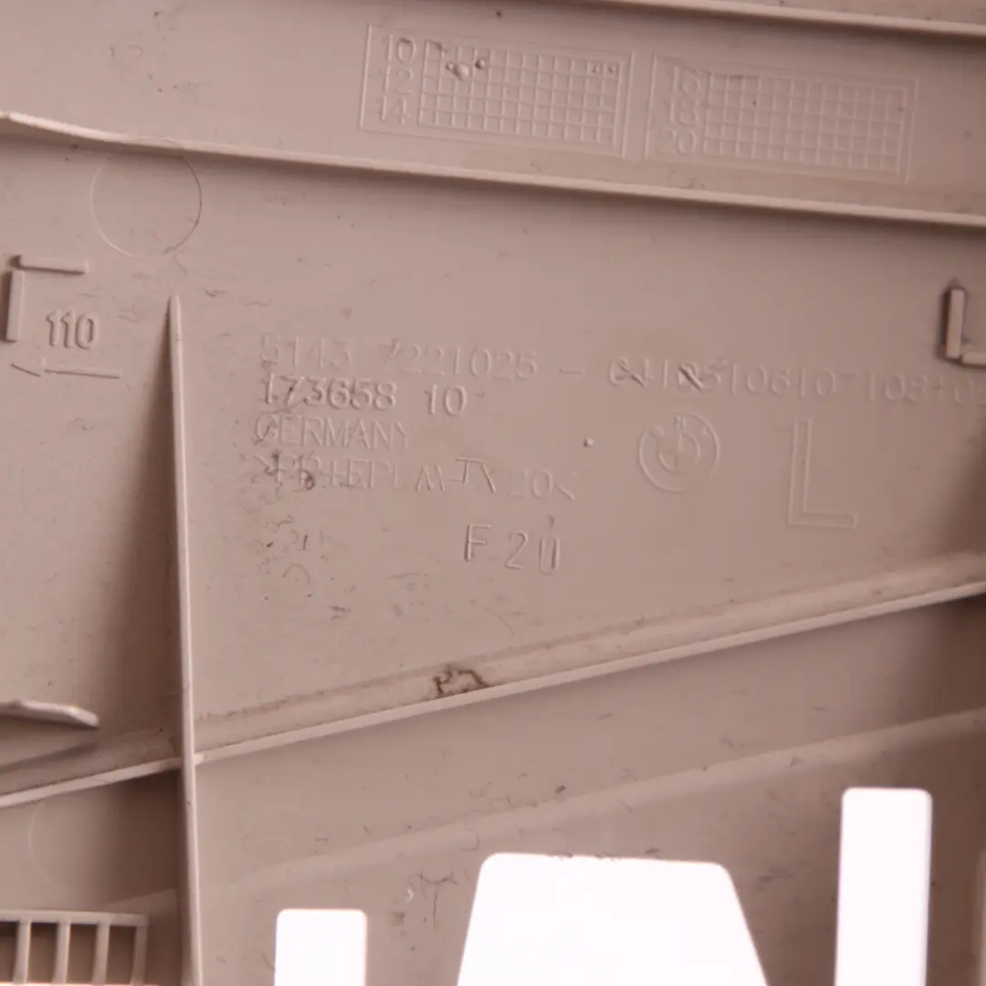 Column B Trim Pillar Upper Left N/S Cover Panel Oyster to BMW F20 with Part number 7221025 BMW F20 Column B Trim Pillar Upper Left N/S Cover Panel Oyster - SKU 7250199 - Part number 7221025