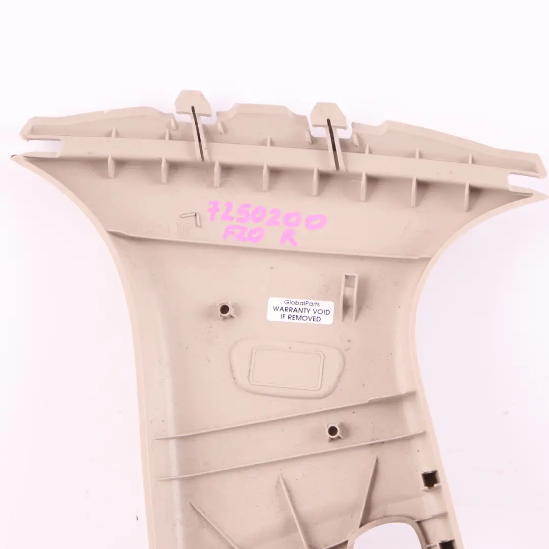 BMW F20 Column B Trim Pillar Upper Right O/S Cover Panel Oyster - SKU 7250200 - Part number 7221026