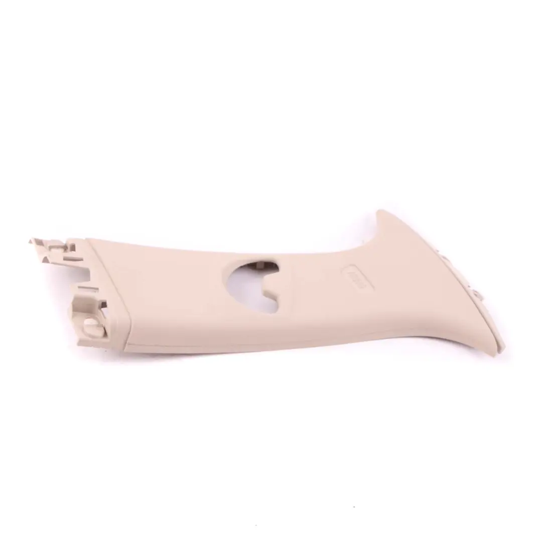 Columna B Trim Pilar Superior Derecho Cubierta Panel Oyster para BMW F20 con número de pieza 7221026 BMW F20 Columna B Trim Pilar Superior Derecho Cubierta Panel Oyster - SKU 7250200 - Número de pieza 7221026
