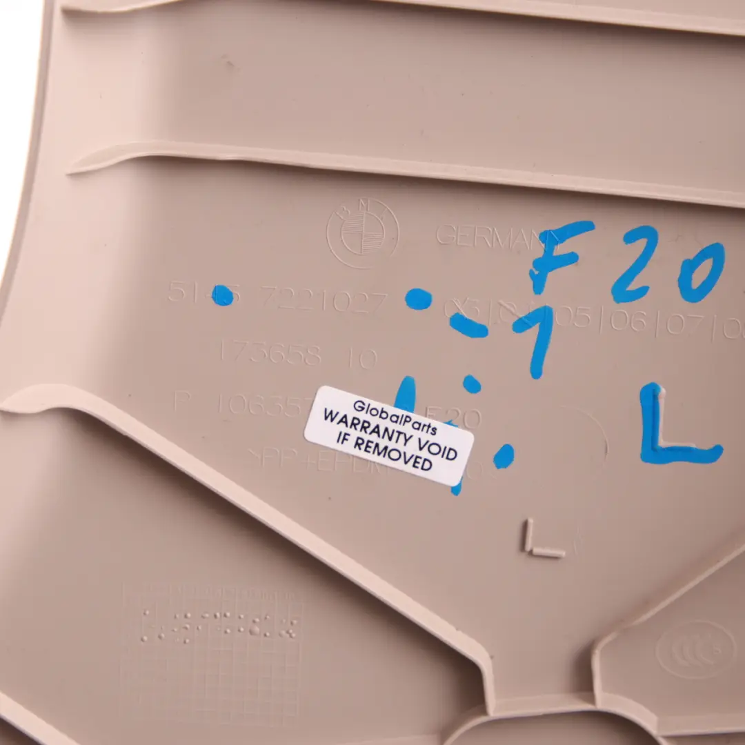 BMW F20 Osłona Kolumny Słupka B Lewy Beż 7221027 - SKU 7250203 - Numer Części 7250203