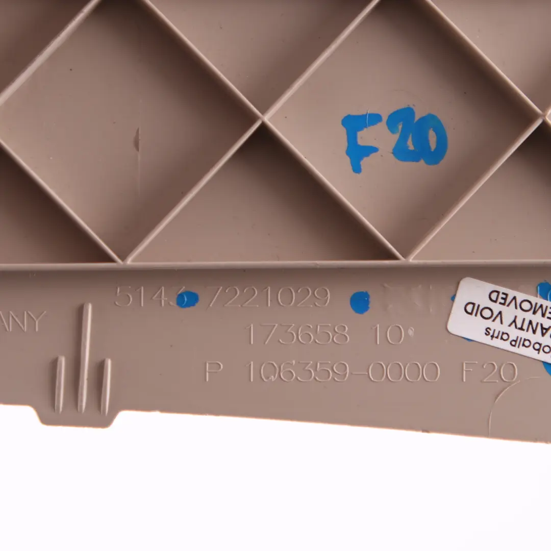 Trim Cover Panel Column C Pillar Left N/S Oyster 7221029 to BMW F20 LCI with Part number 7250207 BMW F20 LCI Trim Cover Panel Column C Pillar Left N/S Oyster 7221029 - SKU 7250207 - Part number 7250207