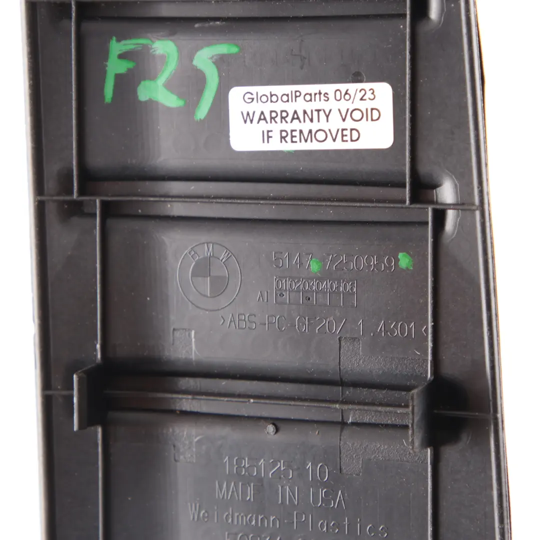 Carga Borde Protección Tronco Sill Recubrimiento Panel Negro 7413689 para BMW X1 F48 con número de pieza 7250959 BMW X1 F48 Carga Borde Protección Tronco Sill Recubrimiento Panel Negro 7413689 - SKU 7250959 - Número de pieza 7250959