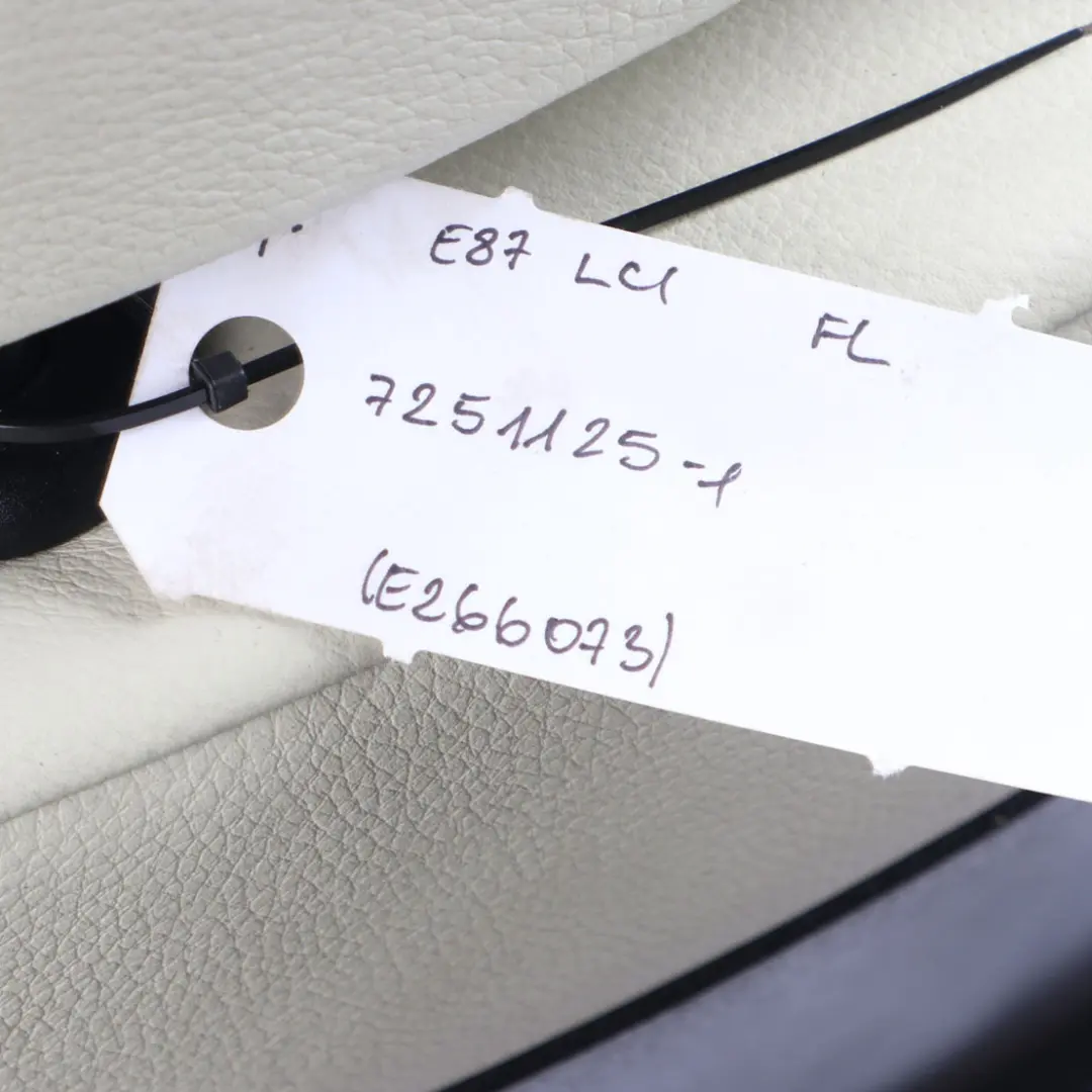BMW E87 LCI Front Seat Left N/S Leather Boston Lemon - SKU 7251125-1 - Part number 7251125