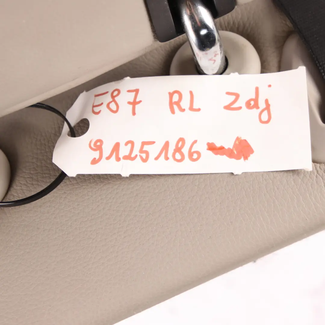 BMW E81 E87 LCI Housse siège arrière en cuir Dossier gauche Beige - SKU 7251198 - Numéro de pièce 7251198