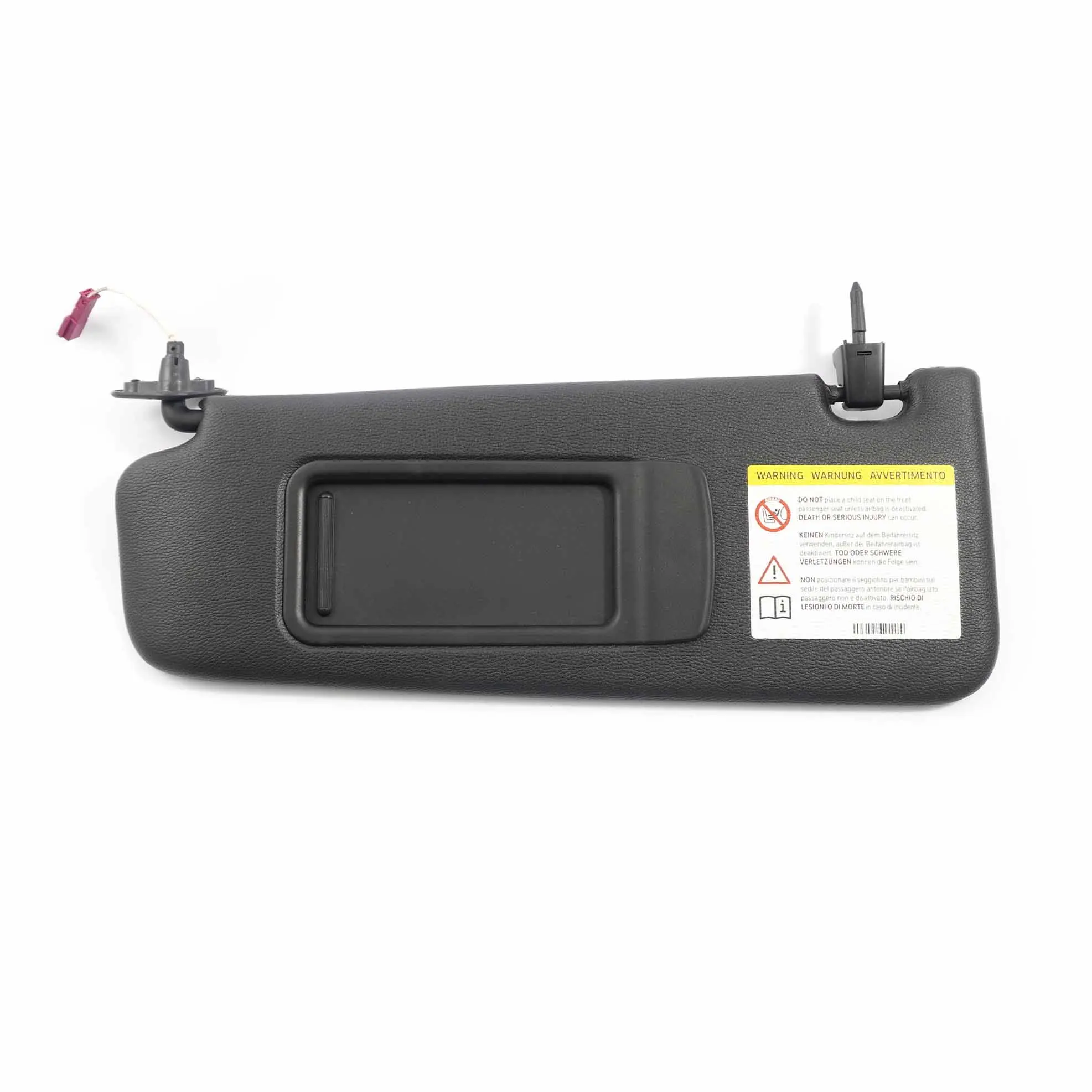 BMW E90 E91 LCI Miroir Pare-Soleil Gauche Eclairé Plastique Noir Schwarz Black