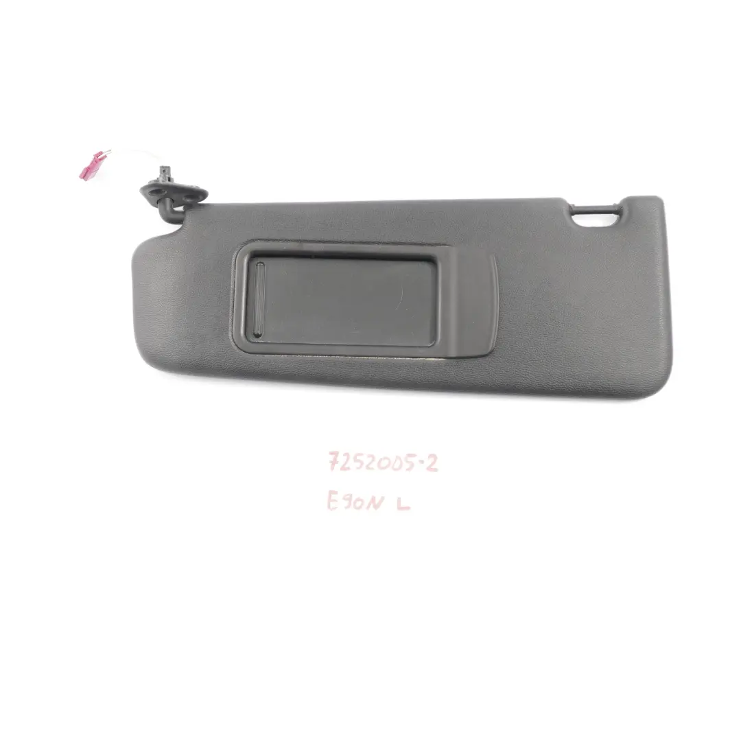  Sun Visor BMW E90 E91 LCI Left N/S Illuminated Mirror Plastic Schwarz Black - SKU 7252005-2 - Part number 7252005