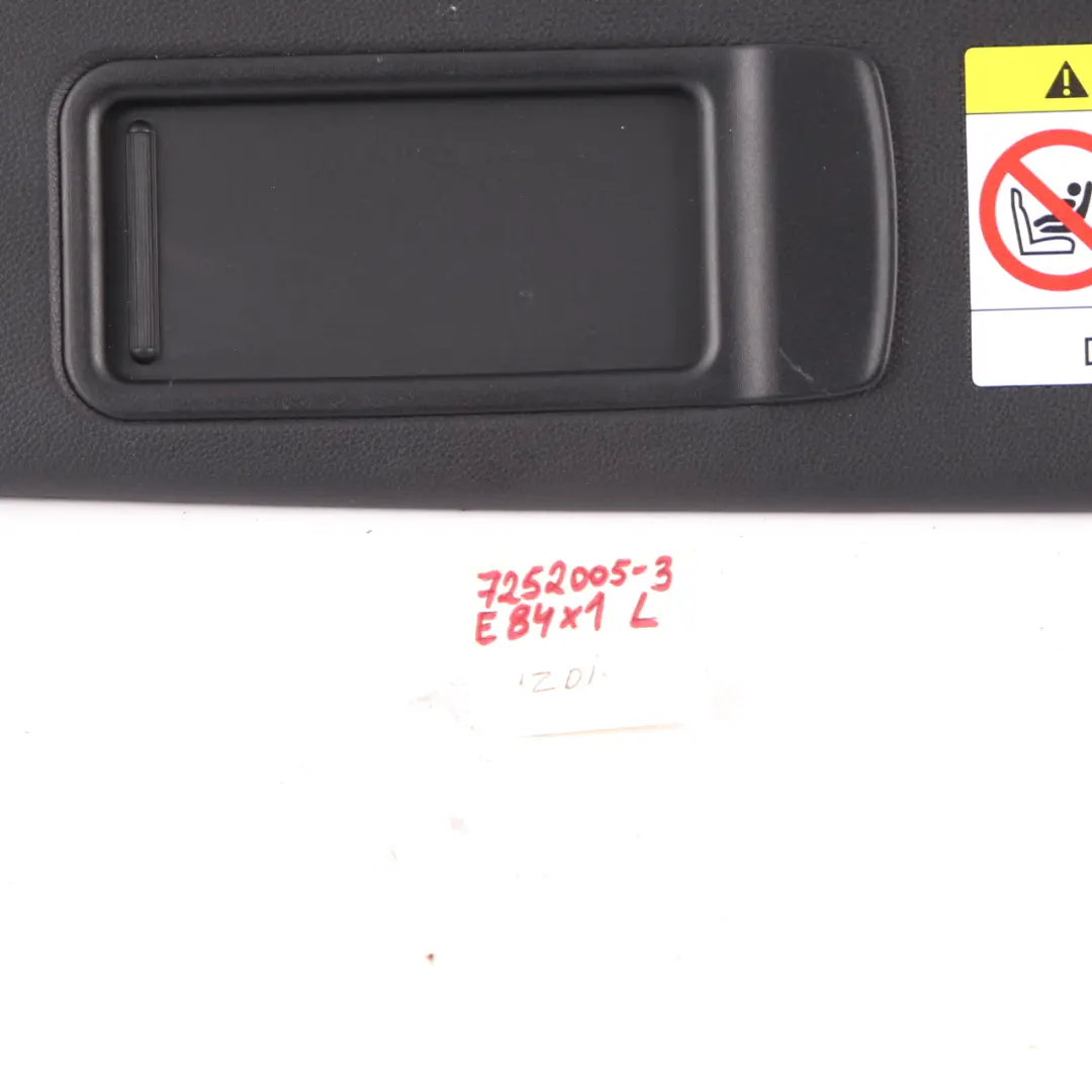 Sun Visor BMW E90 E91 LCI Left N/S Illuminated Mirror Schwarz Black - SKU 7252005-3 - Part number 7252005