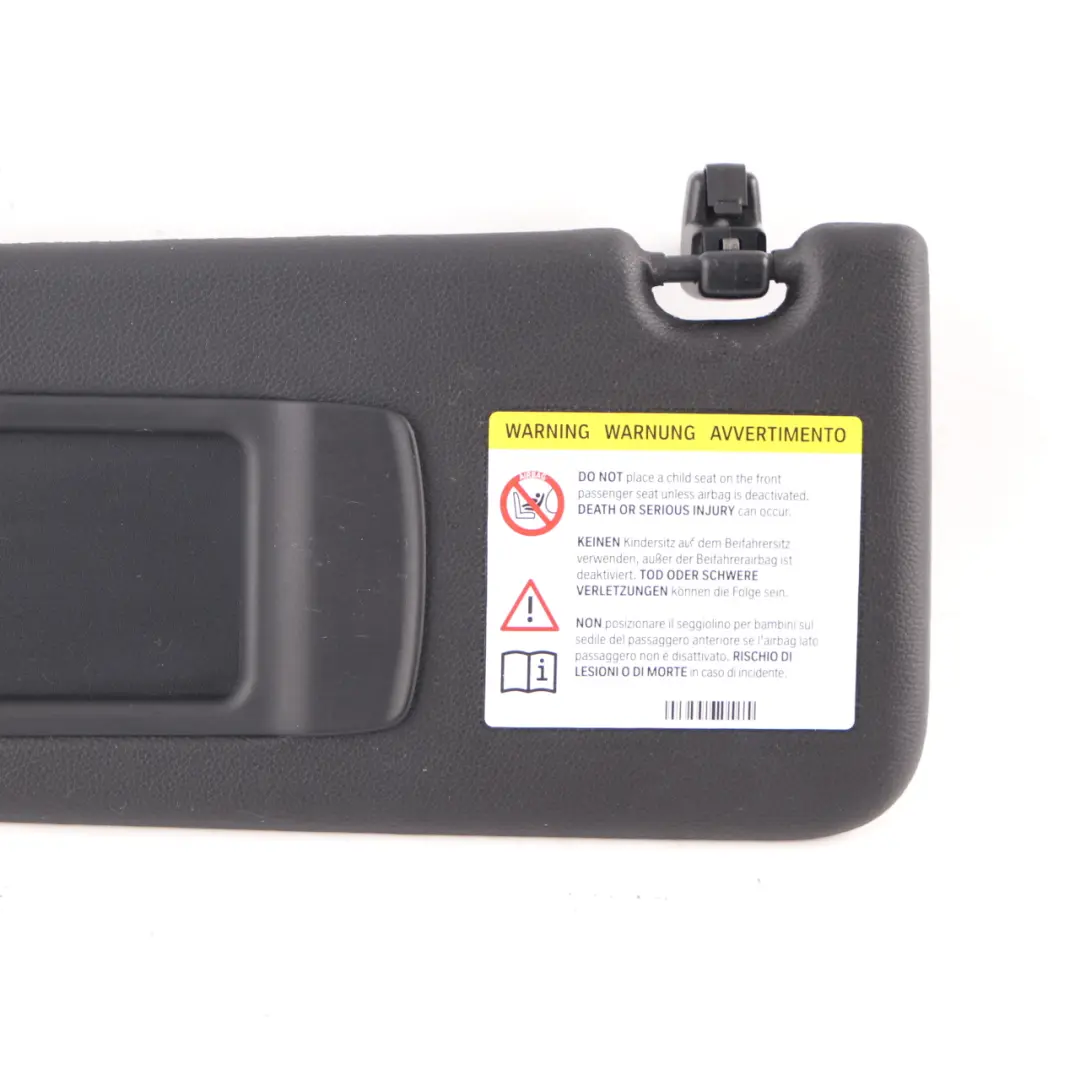 Sun Visor BMW E90 E91 LCI Left N/S Illuminated Mirror Schwarz Black to with Part number 7252005 Sun Visor BMW E90 E91 LCI Left N/S Illuminated Mirror Schwarz Black - SKU 7252005-4 - Part number 7252005