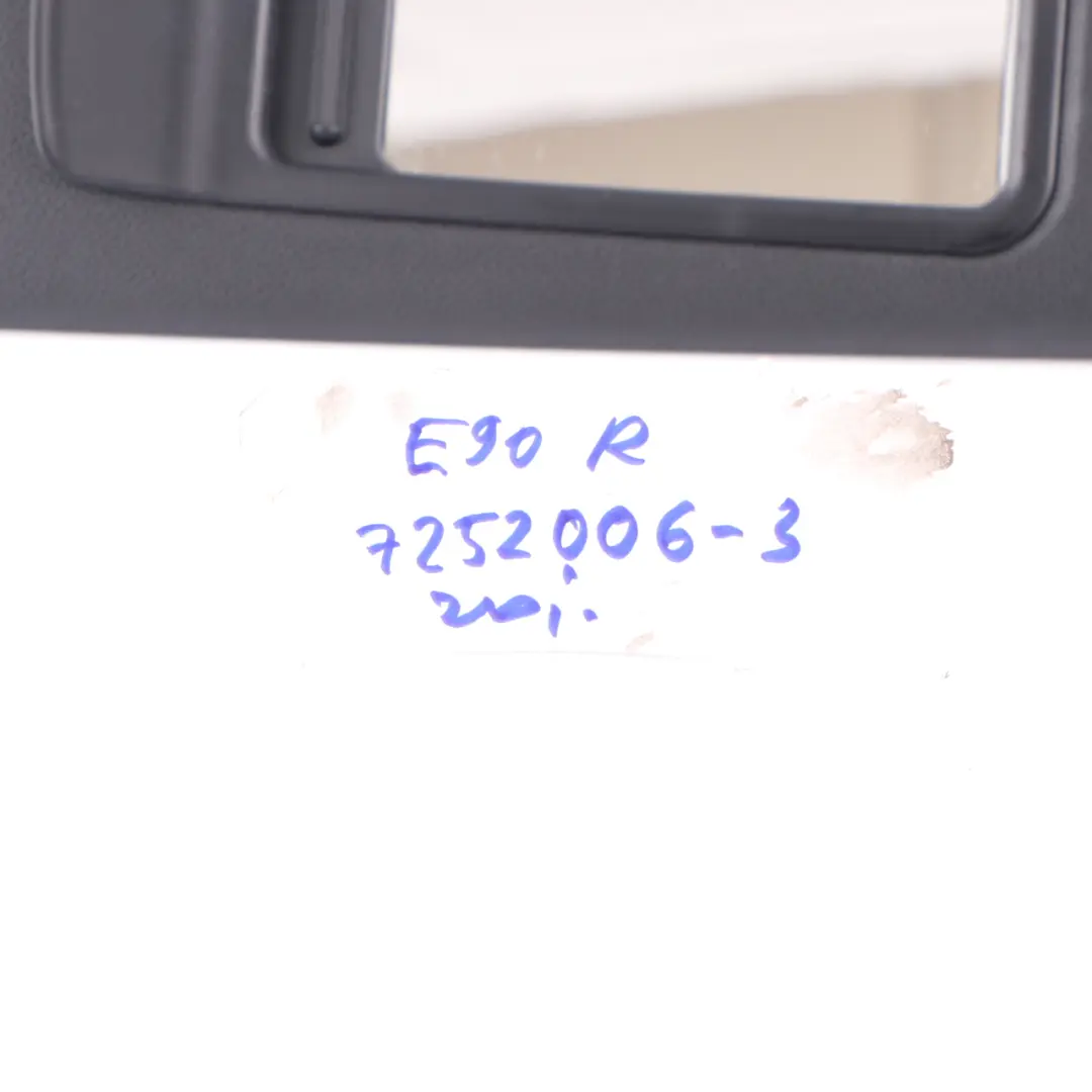 Sun Visor BMW E90 E91 LCI Mirror Cover Panel Sunvisor Right O/S Black to with Part number 7252006 Sun Visor BMW E90 E91 LCI Mirror Cover Panel Sunvisor Right O/S Black - SKU 7252006-3 - Part number 7252006