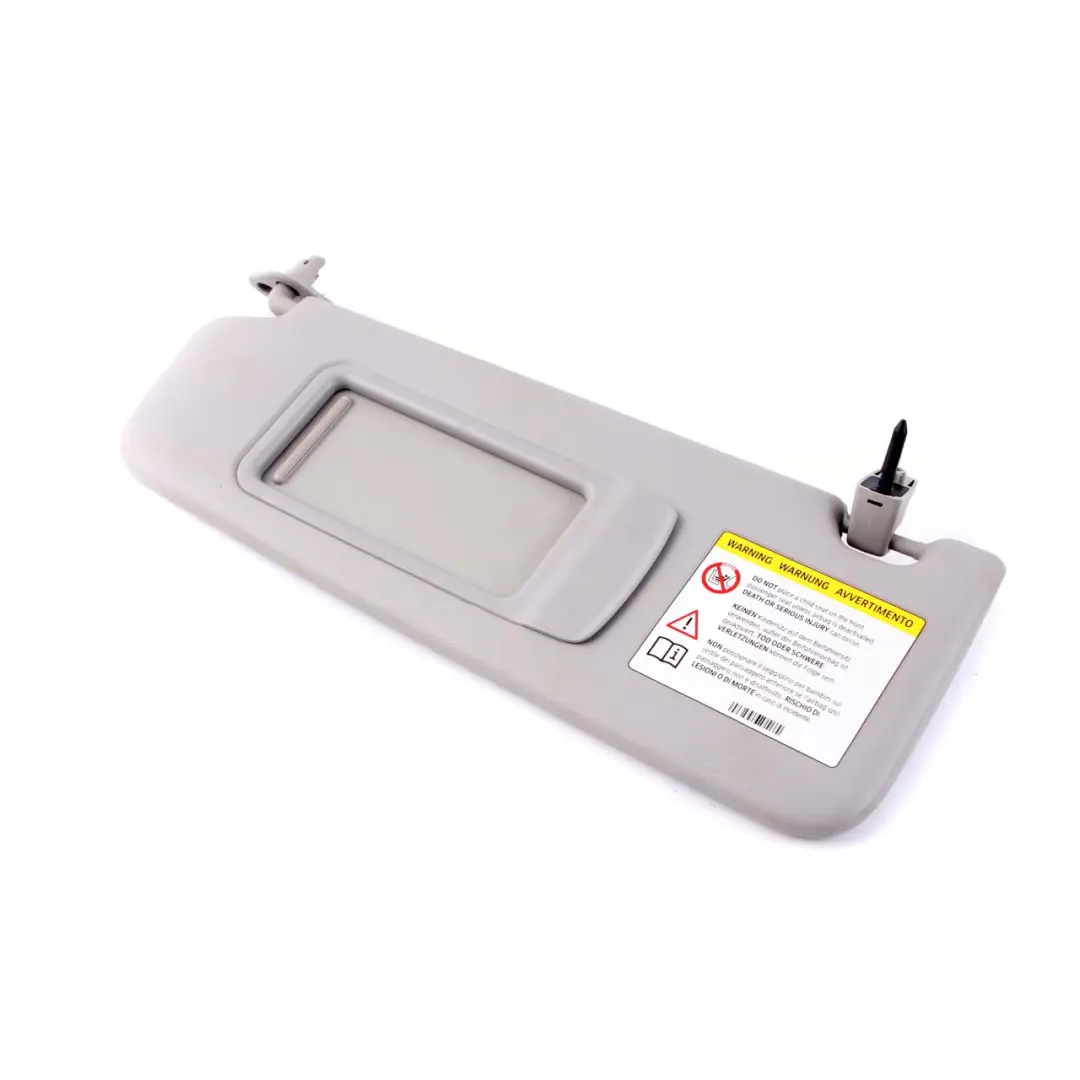 Left N/S Leather Sun Visor Mirror Grau Grey to BMW X1 E84 E90 E91 with Part number 7252007 BMW X1 E84 E90 E91 Left N/S Leather Sun Visor Mirror Grau Grey - SKU 7252007-1 - Part number 7252007