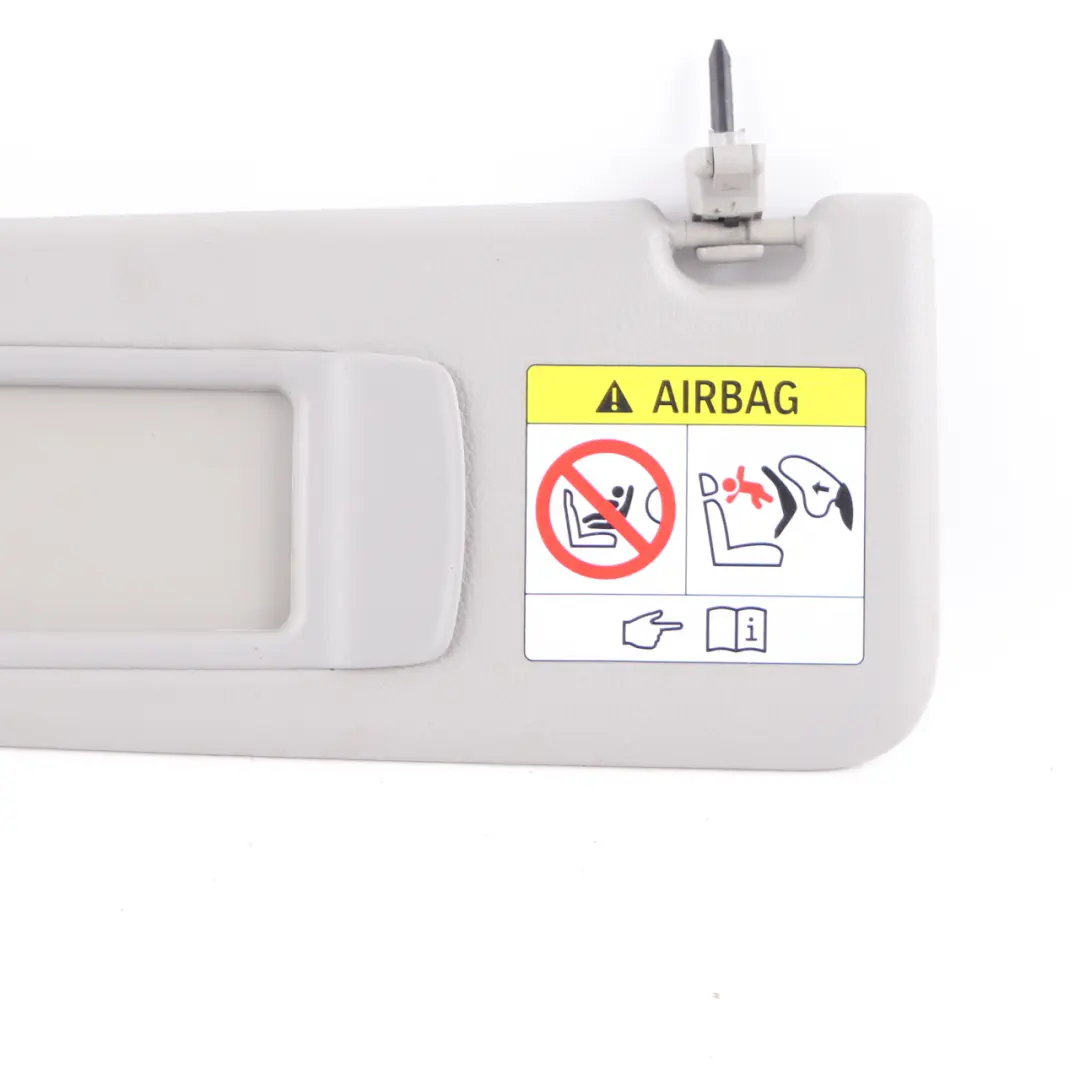  Sun Visor Mirror BMW X1 E84 E90 E91 Left N/S Leather Illuminated Grey - SKU 7252007-2 - Part number 7252007