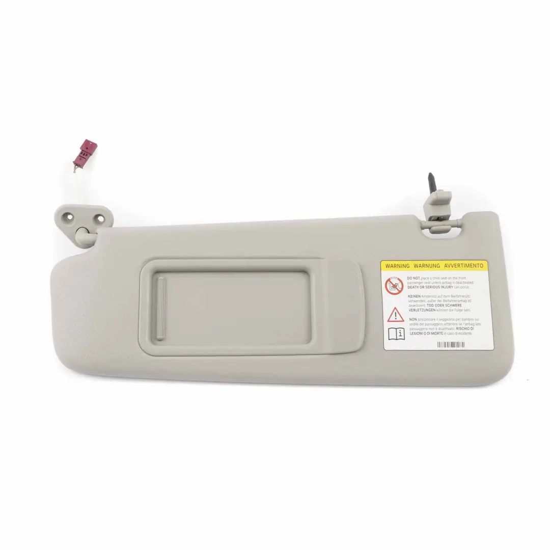BMW X1 E84 E90 E91 Left N/S Leather Sun Visor Mirror Illuminated Grey - SKU 7252007-3 - Part number 7252007