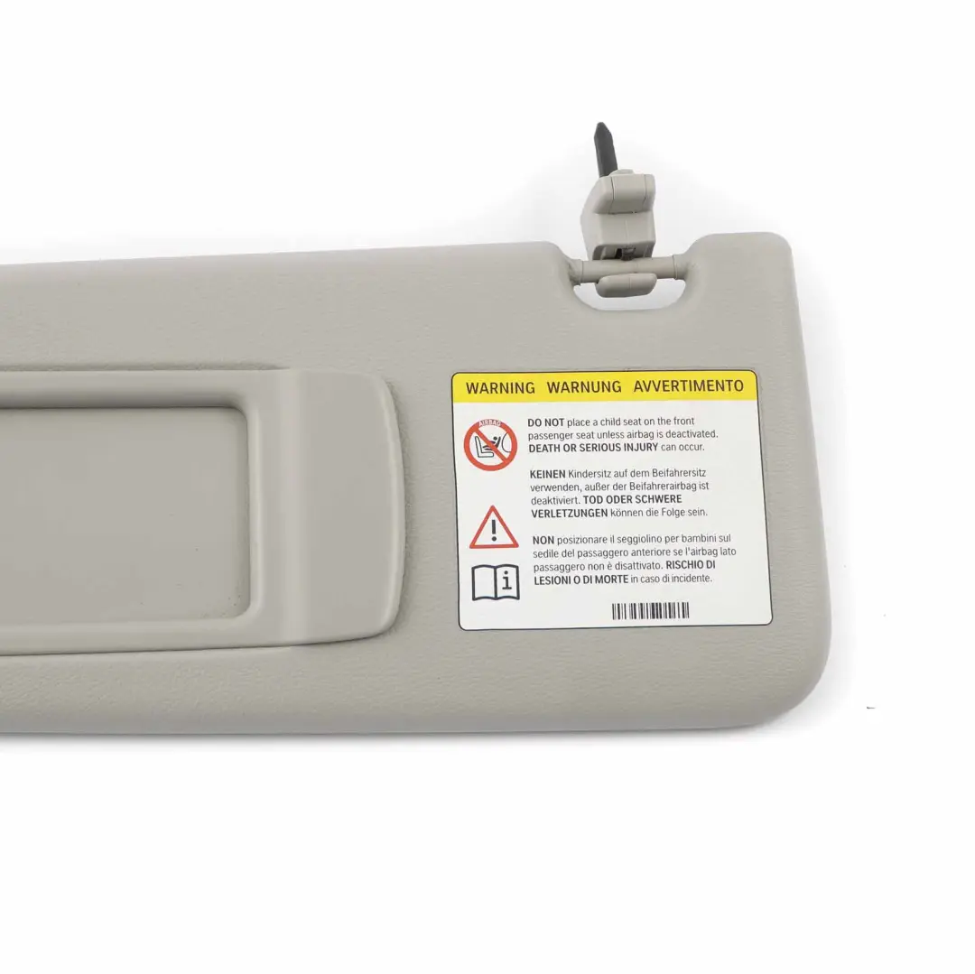 BMW X1 E84 E90 E91 Left N/S Leather Sun Visor Mirror Illuminated Grey - SKU 7252007-3 - Part number 7252007