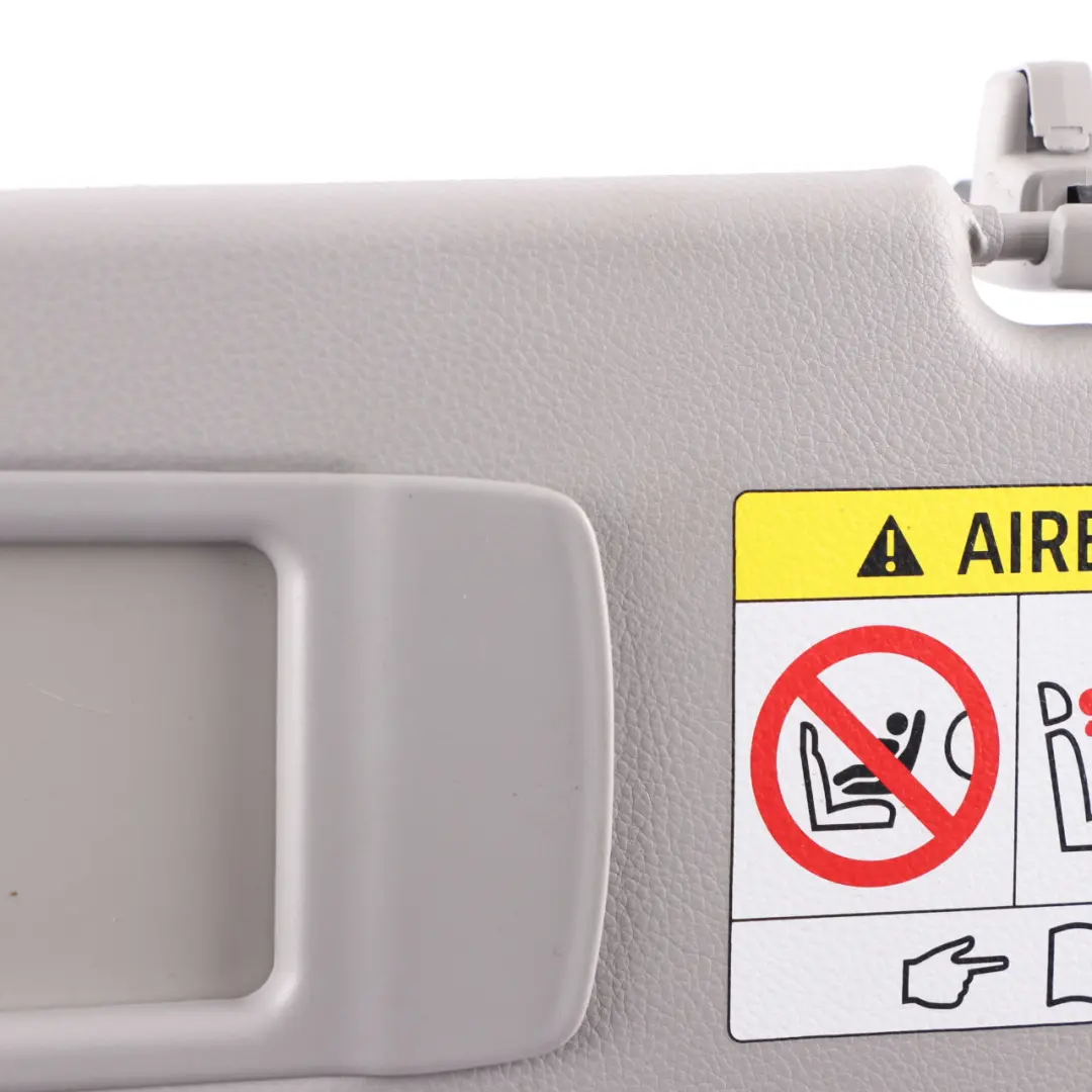 Left N/S Leather Sun Visor Mirror Illuminated Grey to BMW X1 E84 E90 E91 with Part number 7252007 BMW X1 E84 E90 E91 Left N/S Leather Sun Visor Mirror Illuminated Grey - SKU 7252007-4 - Part number 7252007