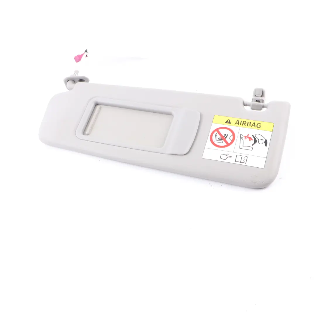 BMW X1 E84 E90 E91 Left N/S Leather Sun Visor Mirror Illuminated Grey - SKU 7252007-4 - Part number 7252007