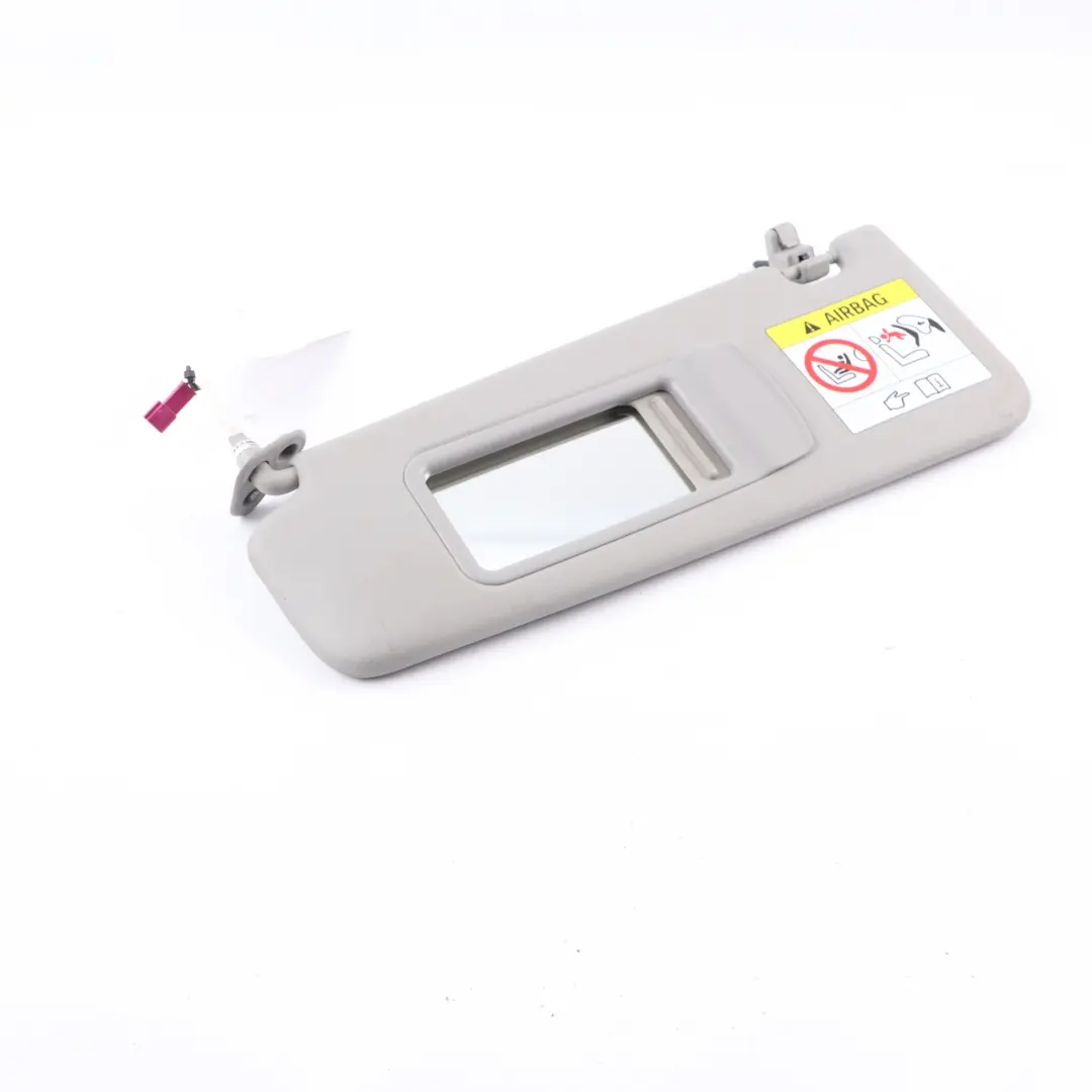 BMW X1 E84 E90 E91 Left N/S Leather Sun Visor Mirror Illuminated Grey - SKU 7252007-4 - Part number 7252007