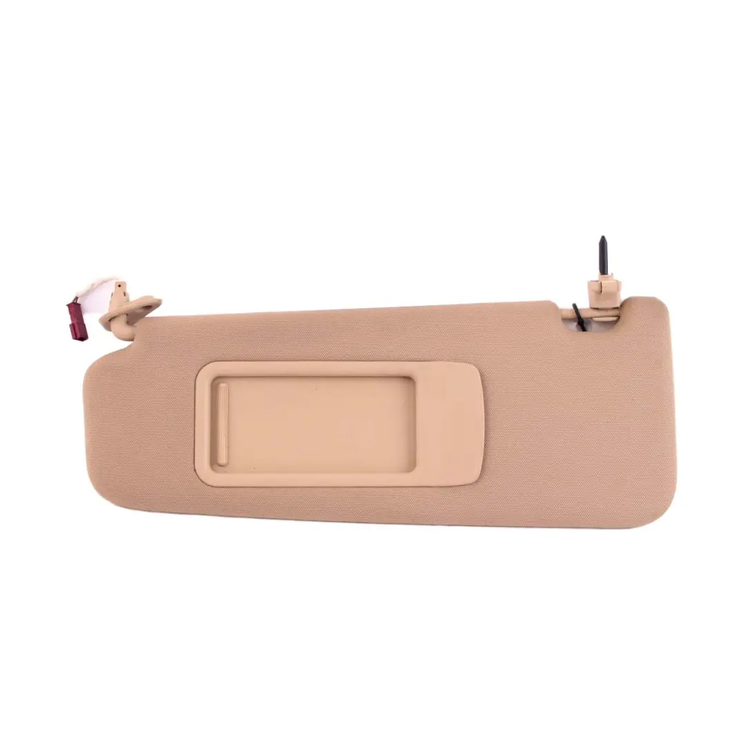 Cloth Sun Visor With Mirror Beige Left N/S to BMW X1 3 Series E84 E90 E91 with Part number 7252009 BMW X1 3 Series E84 E90 E91 Cloth Sun Visor With Mirror Beige Left N/S - SKU 7252009-1 - Part number 7252009