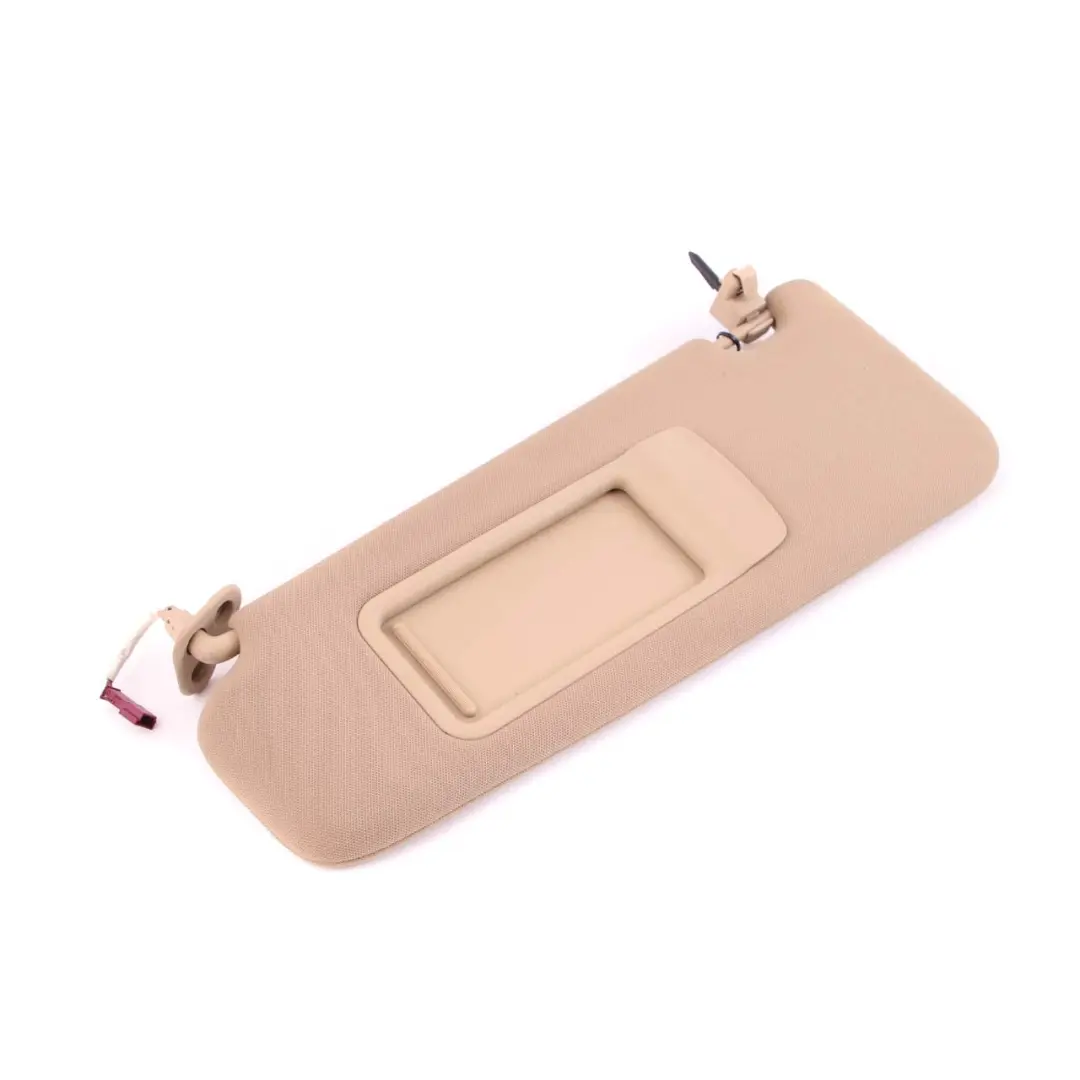 BMW X1 3 Series E84 E90 E91 Cloth Sun Visor With Mirror Beige Left N/S - SKU 7252009-1 - Part number 7252009